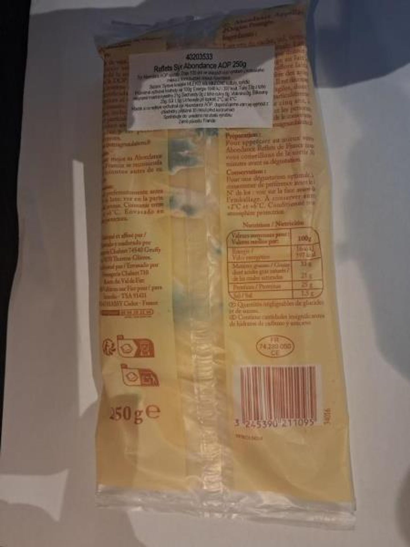 Reflets Sýr Abondance AOP 250g - Závadné potraviny (2/8)