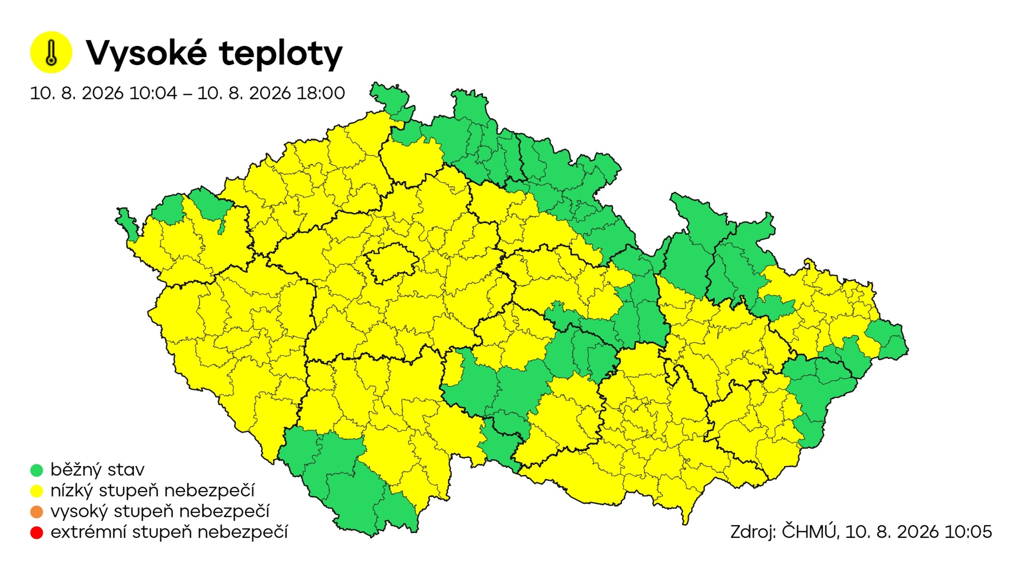 Výstraha ČHMÚ – Vysoké teploty - Výstrahy a graf ČHMÚ (4/4)
