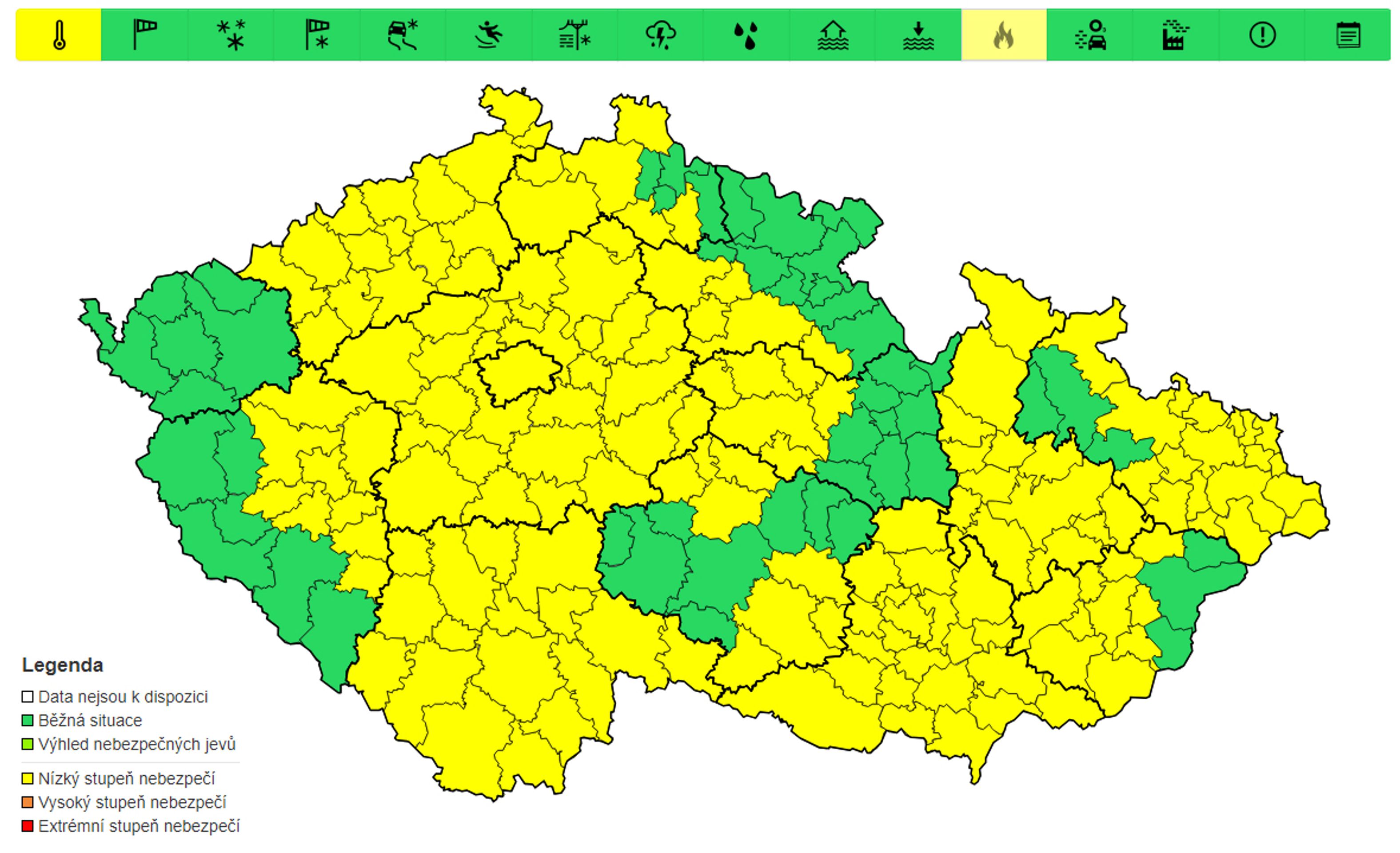 Výstraha před vysokými teplotami, 3. 9. a 4. 9. - Výstraha na následující dny (2/3)