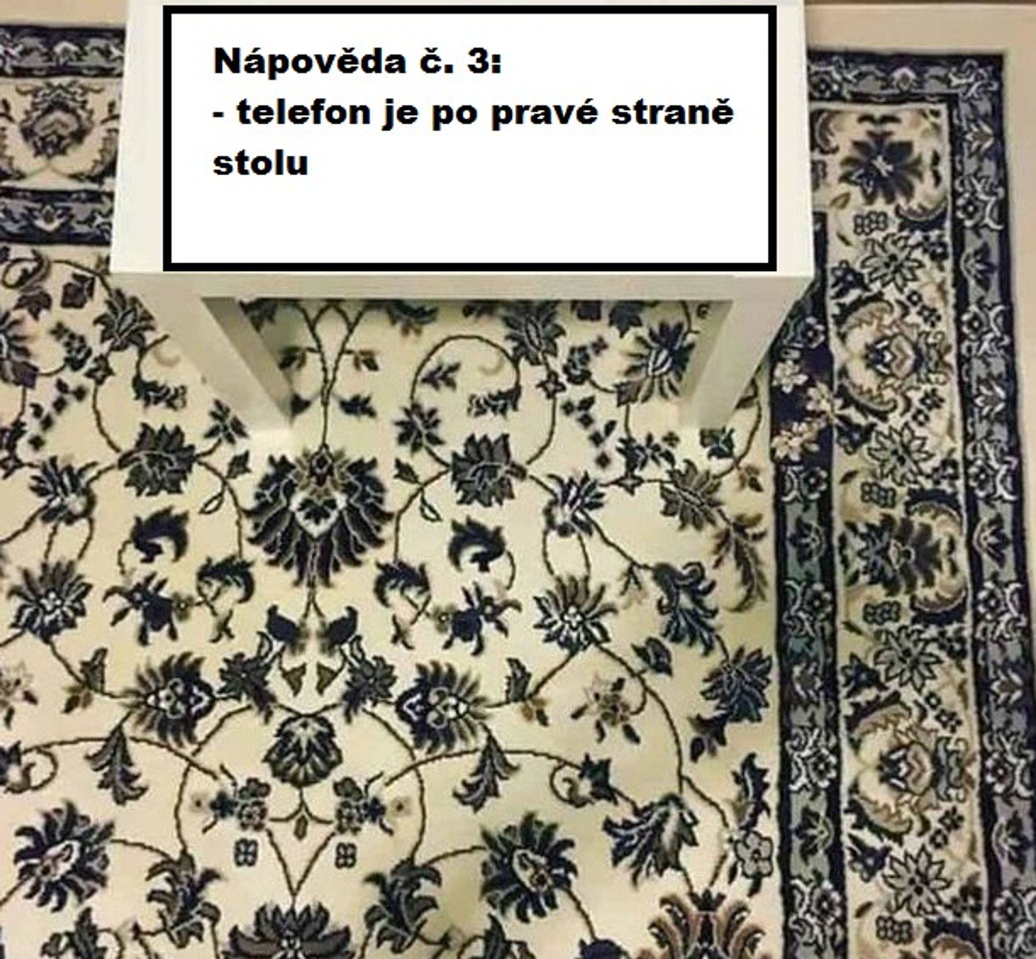 Najdi telefon - nápovědy - 3 - GALERIE: Najdi telefon na koberci - VÝZVA (4/5)