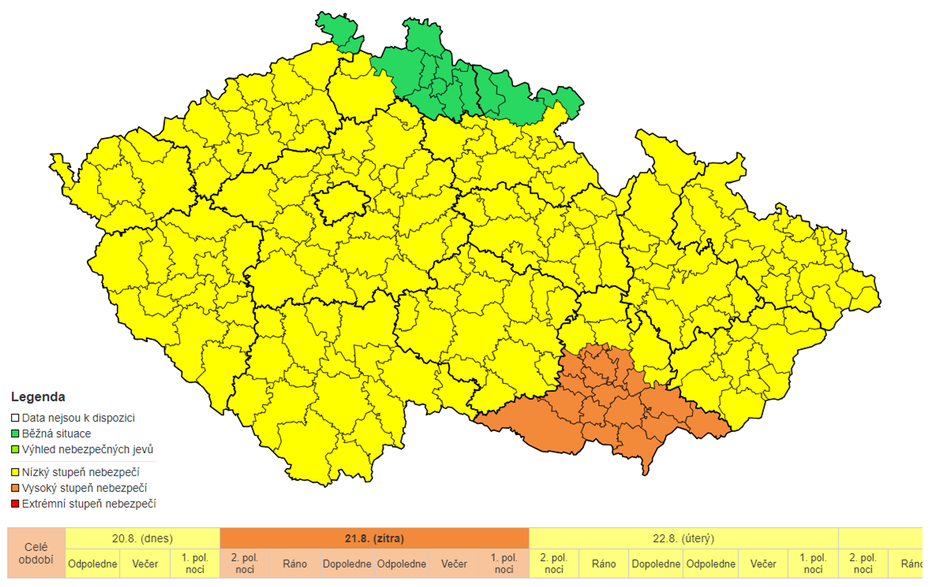Výstraha ČHMÚ - Výstraha ČHMÚ (2/3)