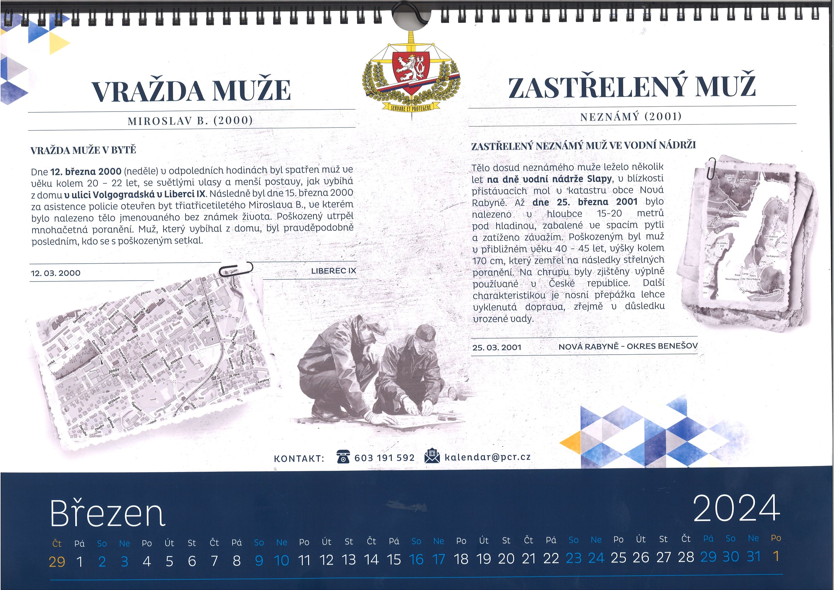 Kalendář hledaných, březen - Kalendář nevyřešených případů (3/12)
