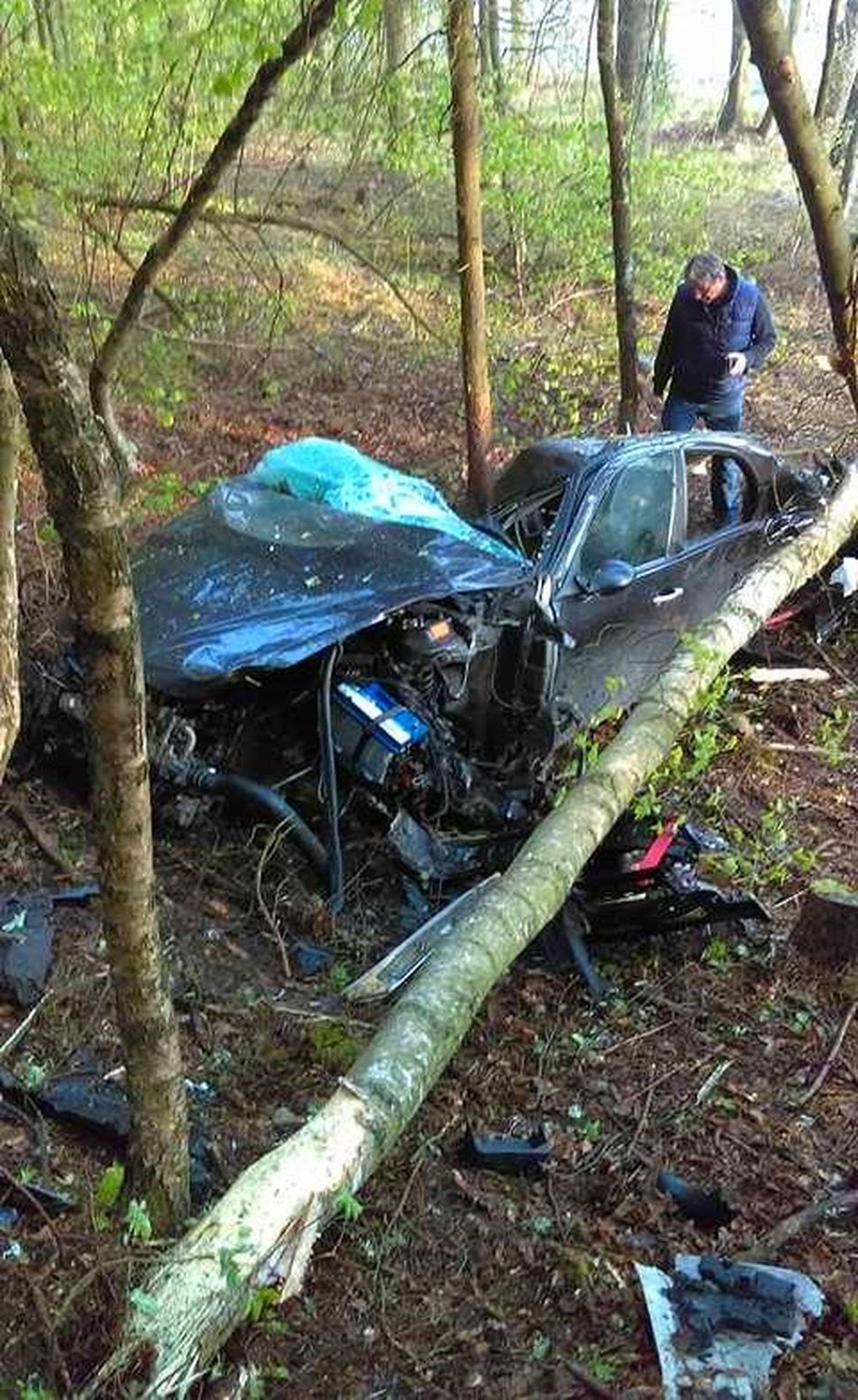 Auto se rozpadlo, řidič přežil - 4 - GALERIE: Drsná nehoda na Plzeňsku (1/5)