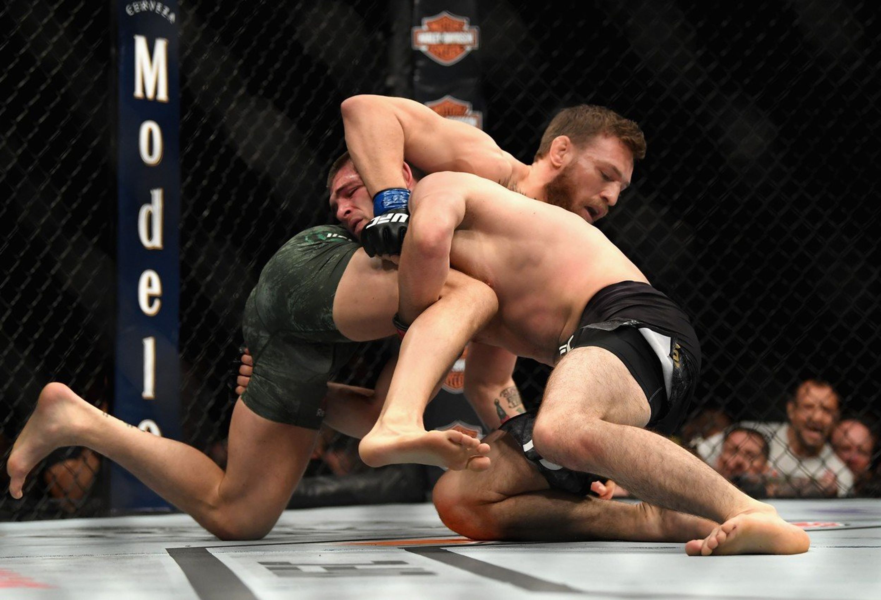 Khabib vs. Conor - GALERIE: Khabib ovládl souboj s McGregorem, pak se strhla bitka (2/4)