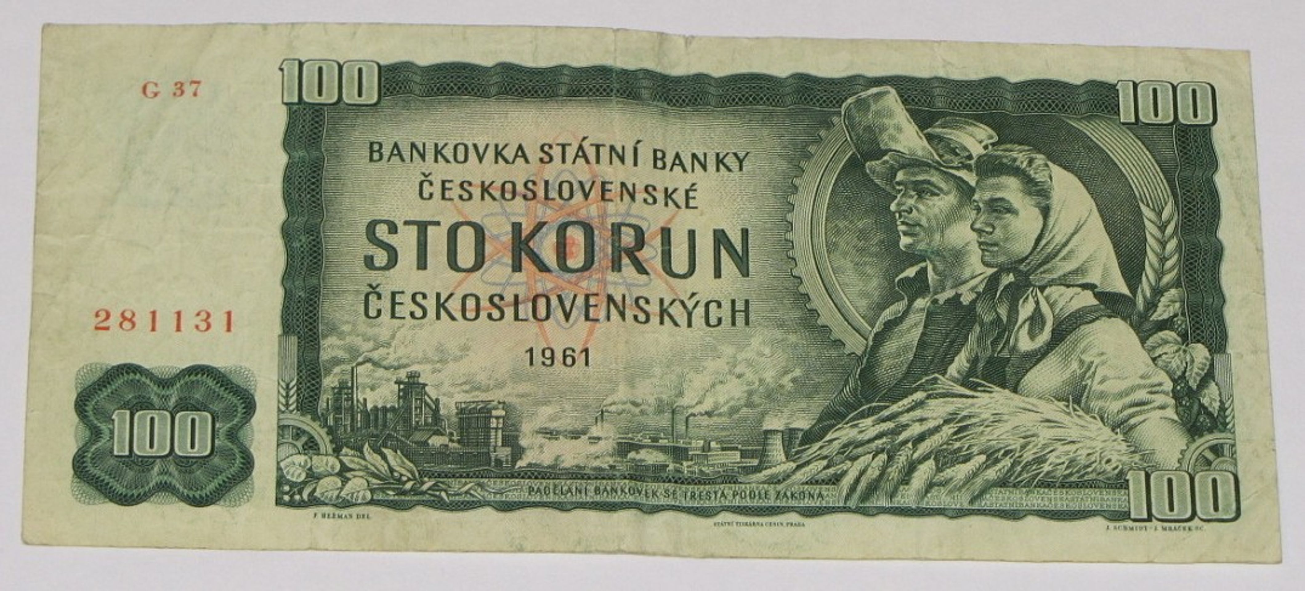 100 korun československých (Československo, 1961) - GALERIE: Nejhezčí bankovky světa podle odborníka na moderní měnu Thomase Hochenhulla (5/7)