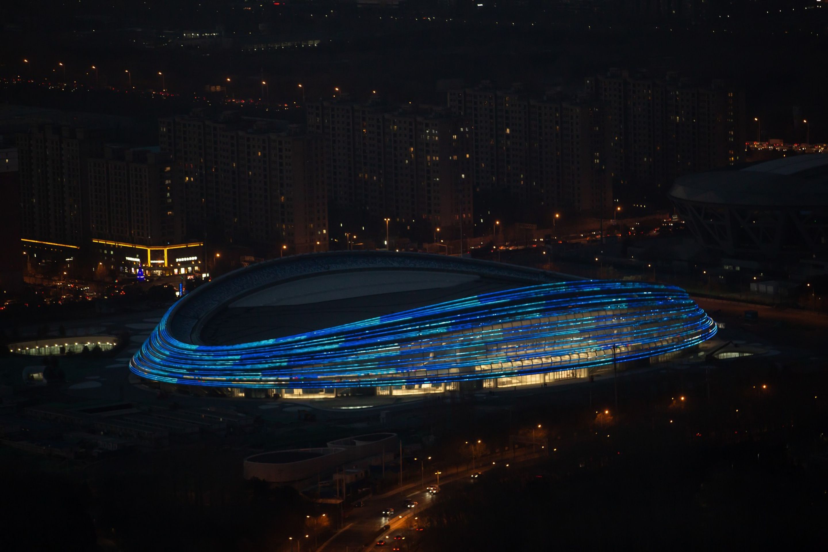 Národní rychlobruslařský ovál - Pekingské sportoviště pro zimní olympijské hry v Číně 2022 (10/14)