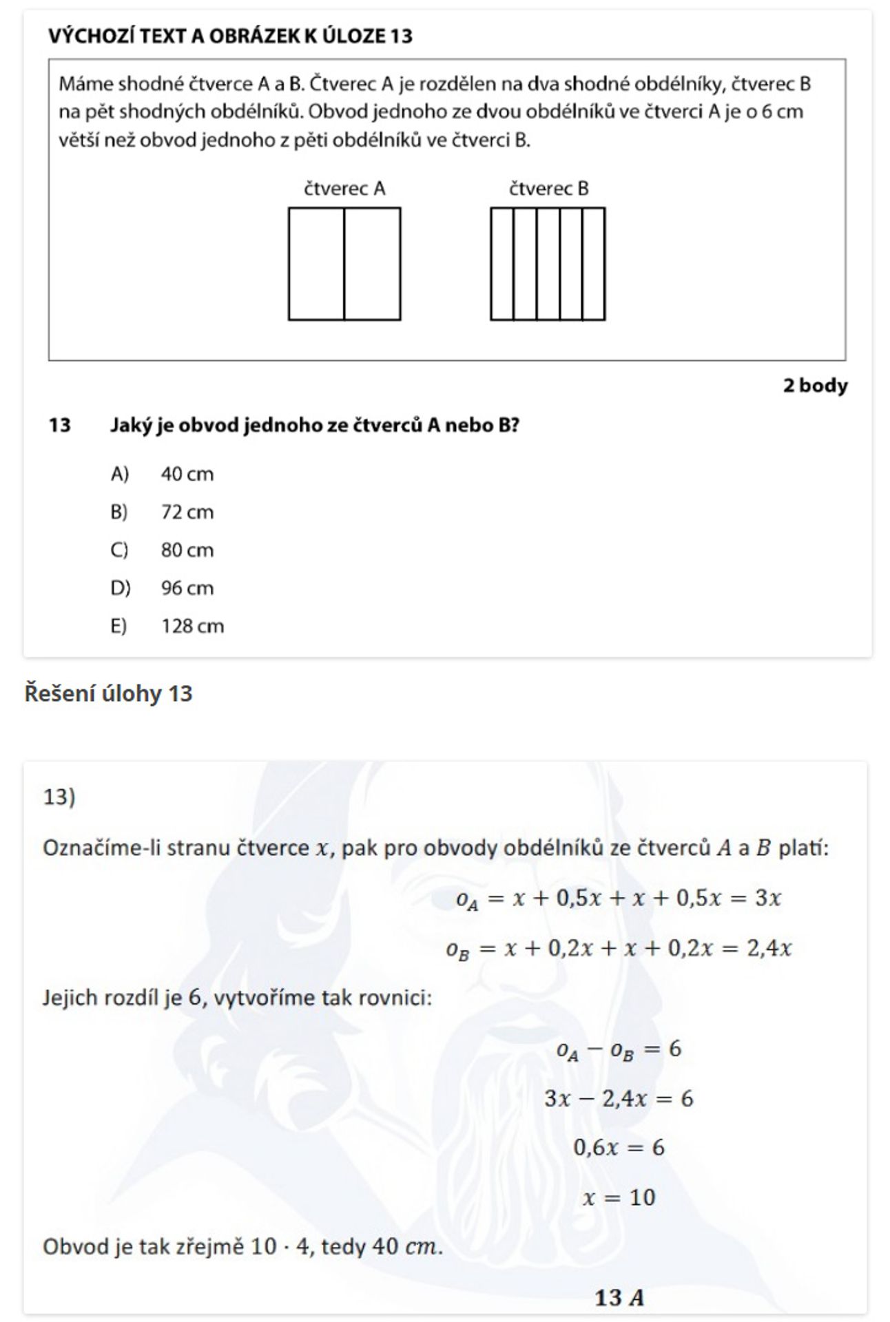 Úloha13 - Přijímací zkouška z Matematiky (14/17)