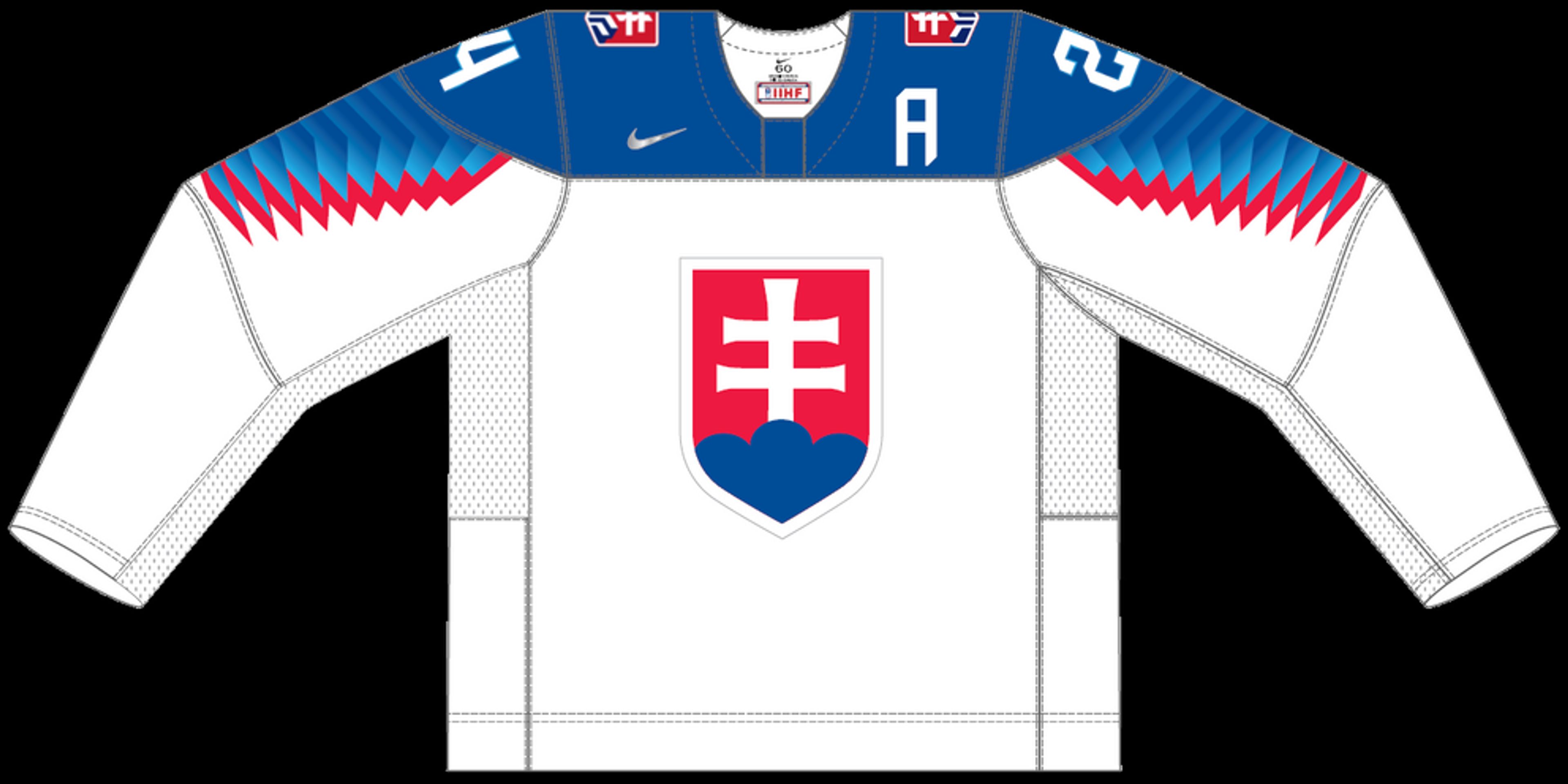 Domácí dres Slovenska - GALERIE: Dresy týmů na mistrovství světa v ledním hokeji (21/32)