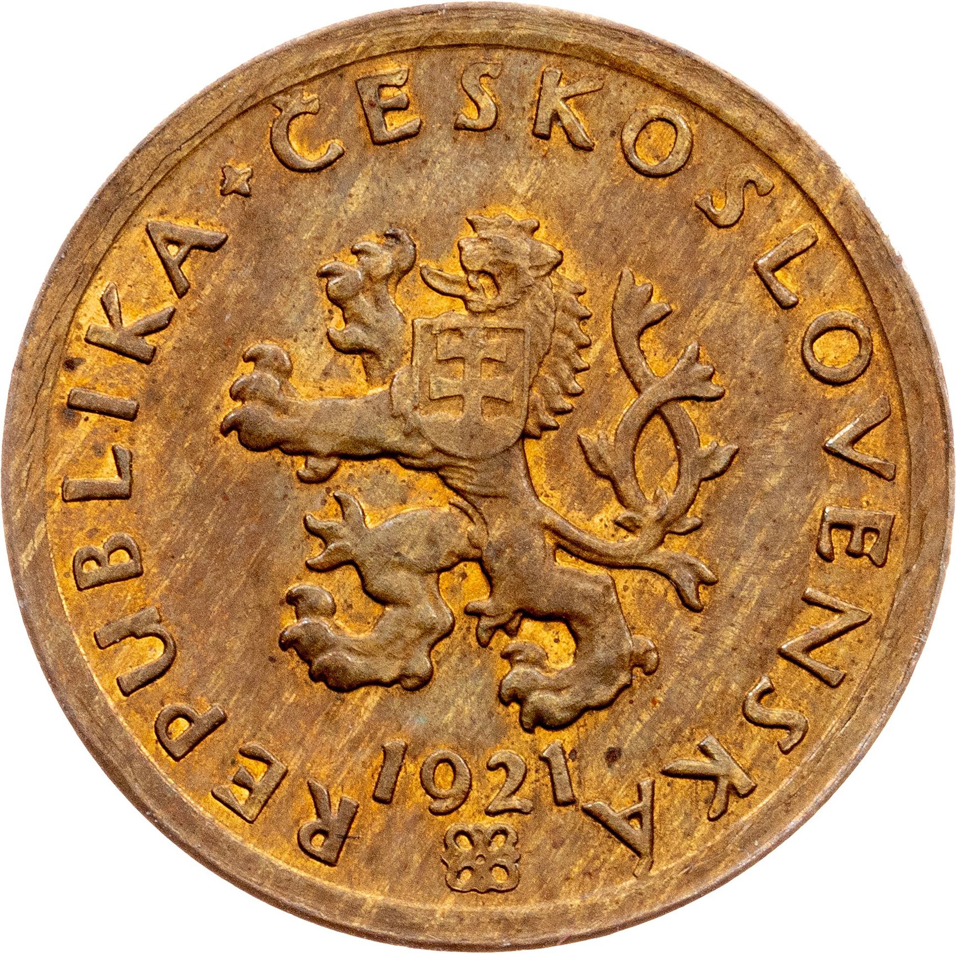 ČSR, 10haléř 1921, zkušební ražba, vyvolávací cena 180 000 Kč (2) - Aukce mincí (11/23)