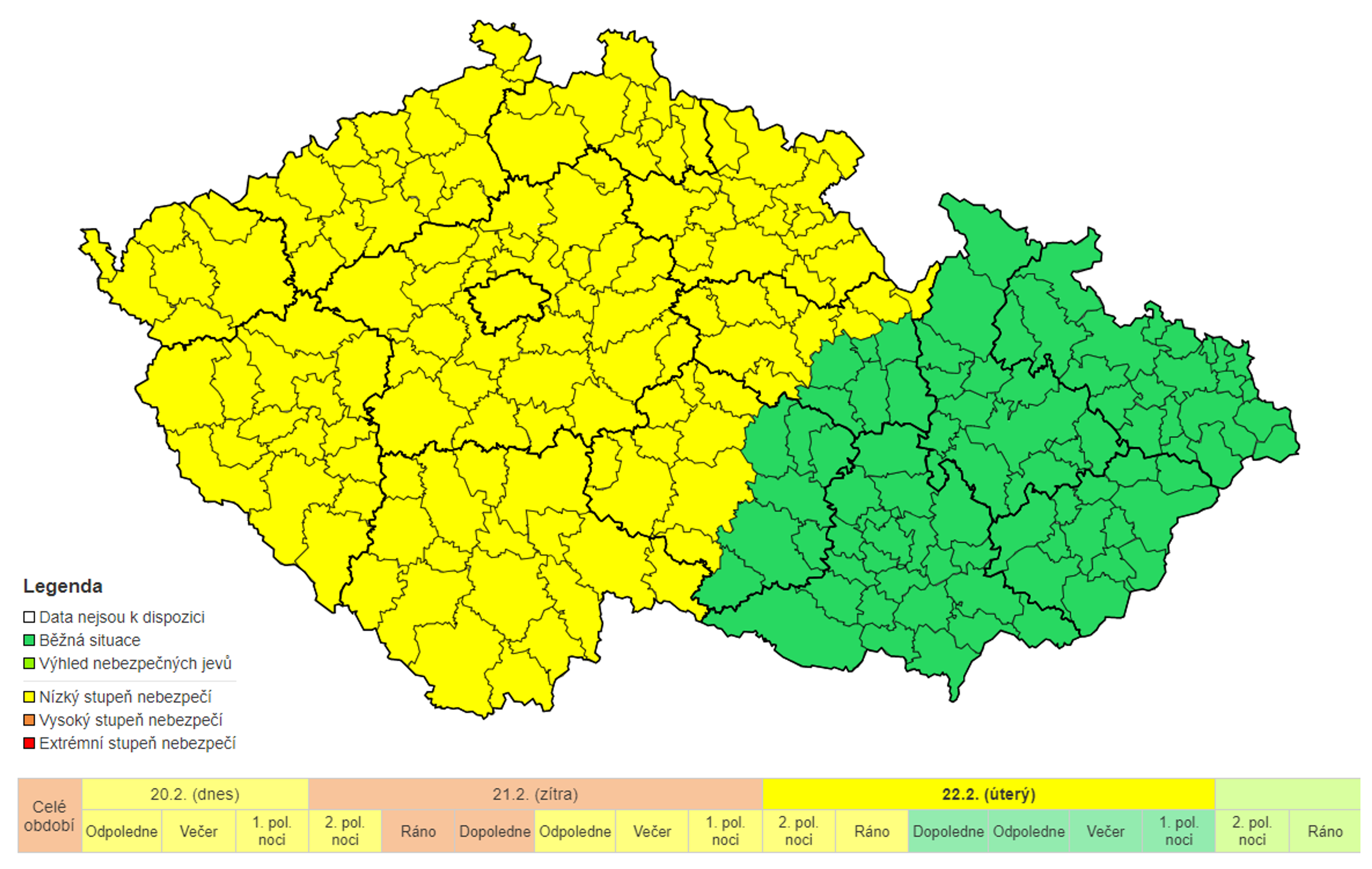 Výstraha před větrem - Výstrahy Českého hydrometeorologického ústavu (3/5)