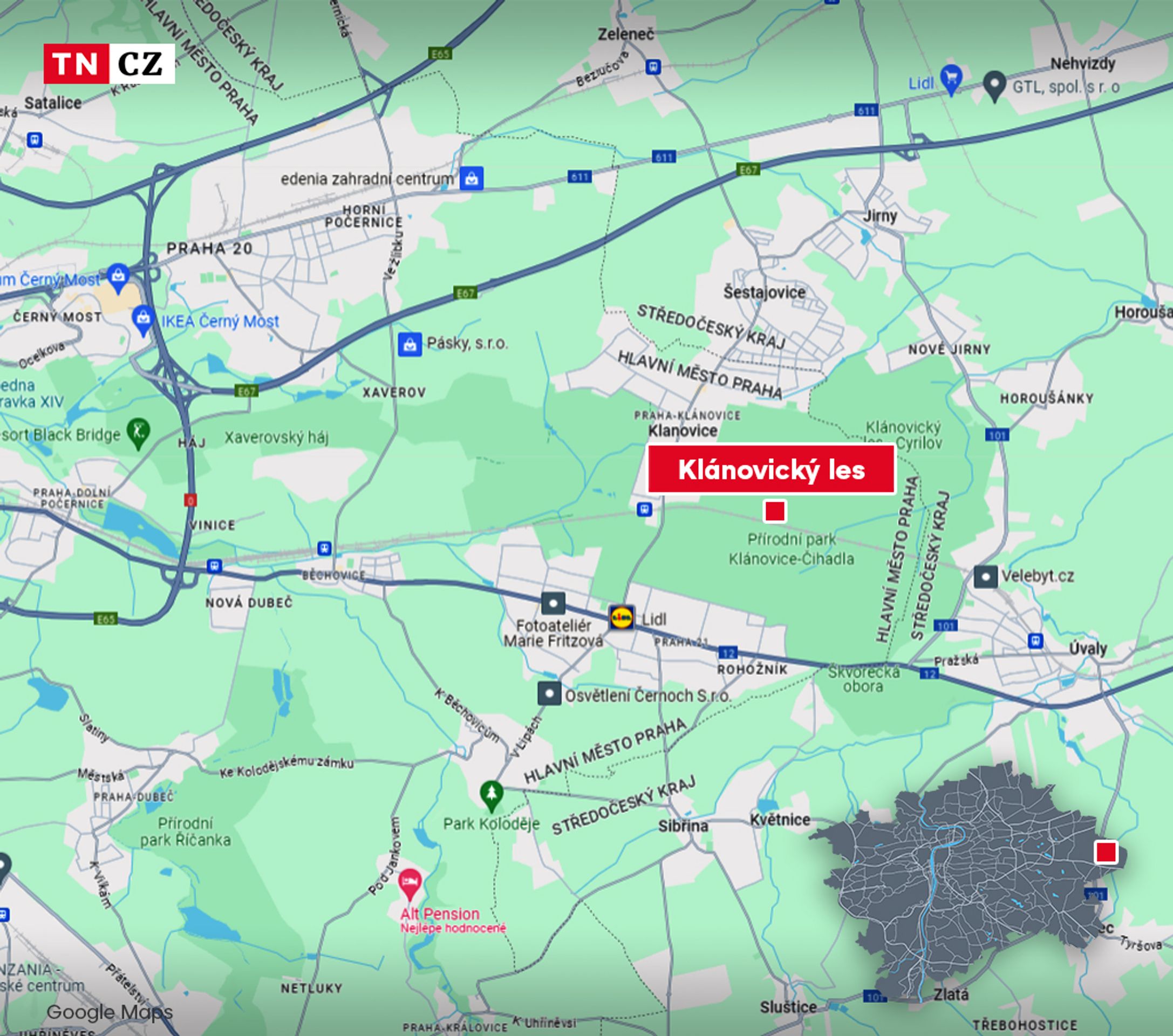 MAPA Klánovický les - Krvavá tajemství pražských lesů (2/6)
