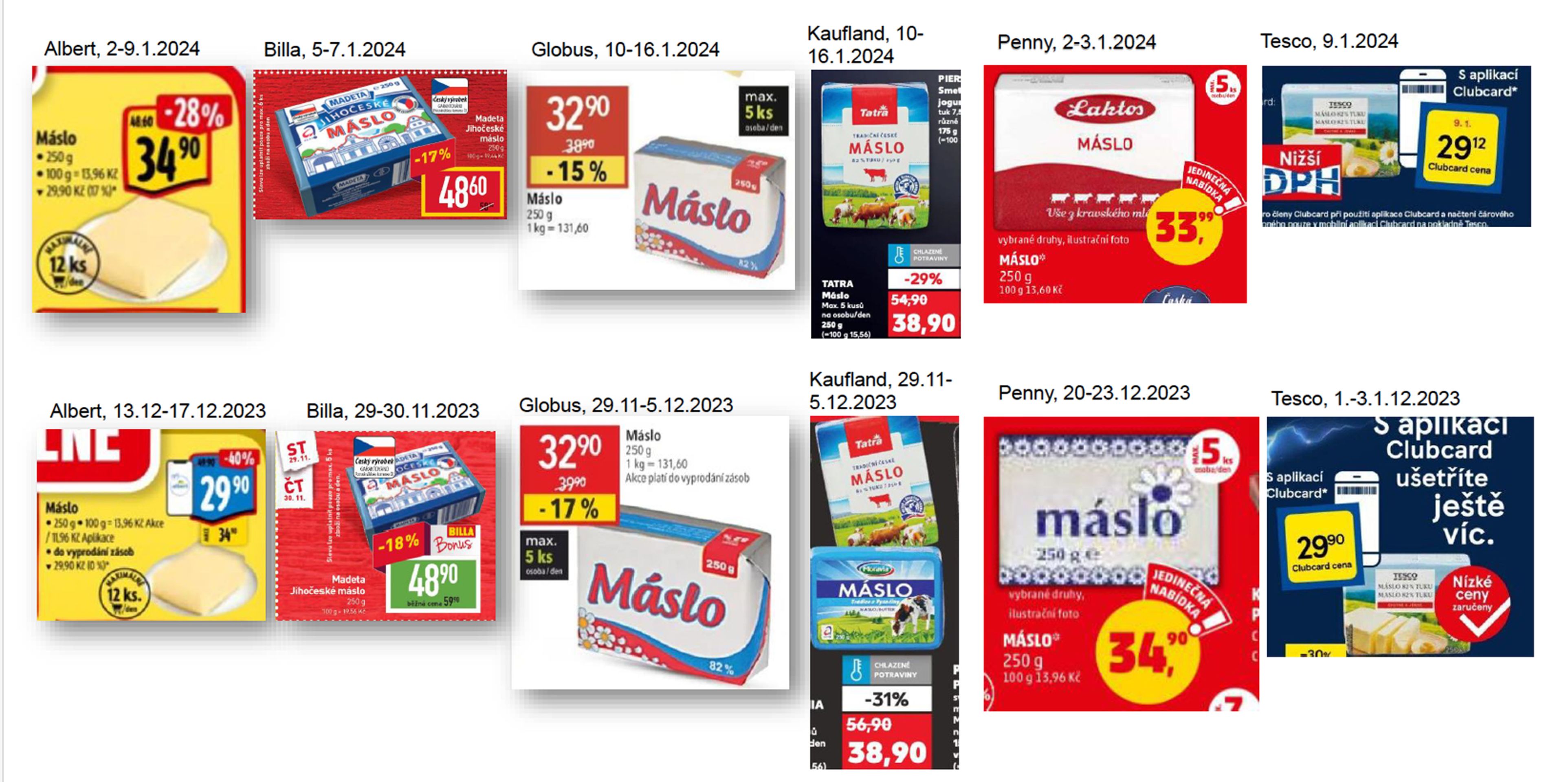8 MÁSLO AKČNÍ CENY - Cenový monitoring - změna DPH (8/11)