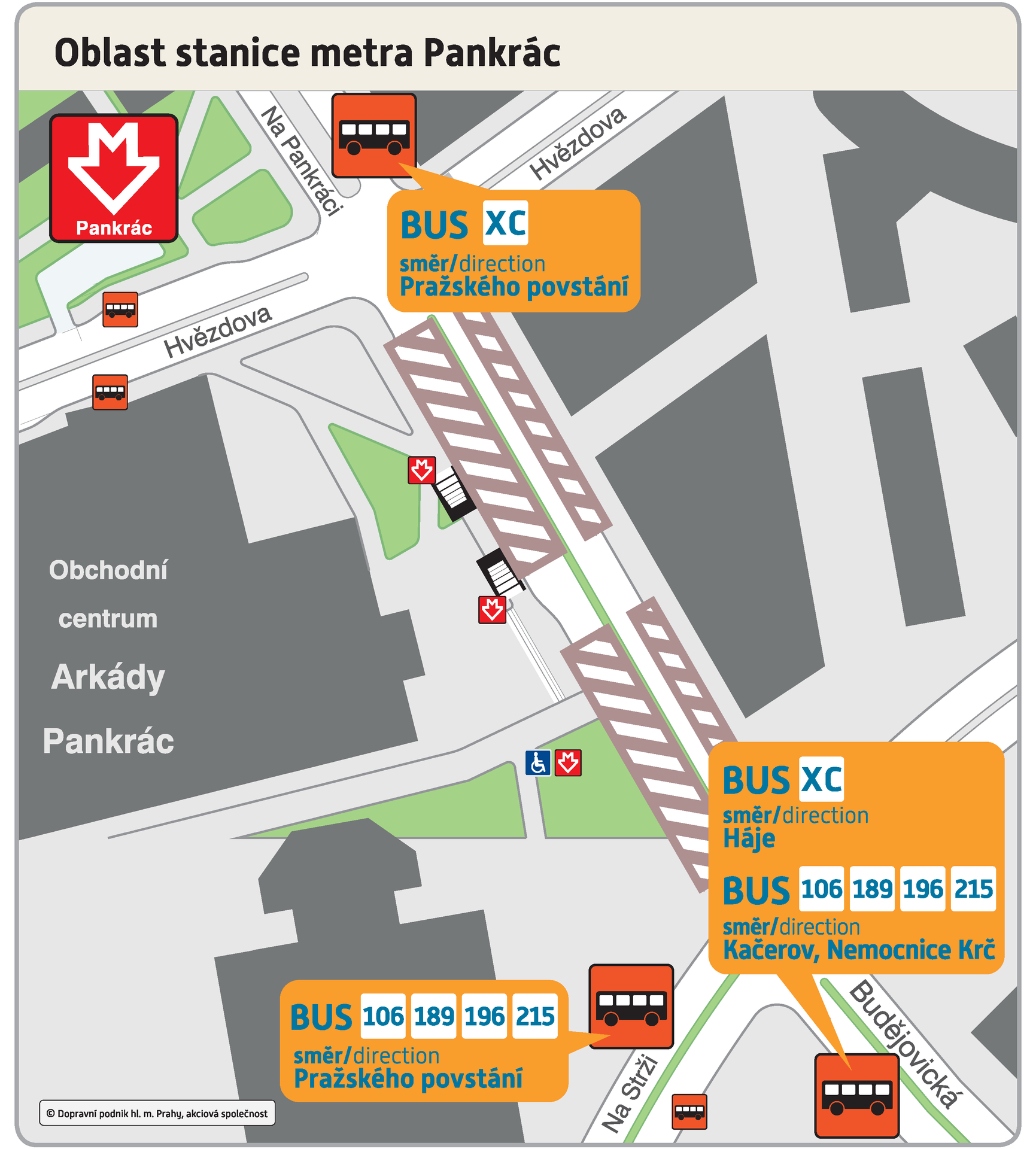 Oblast stanice metra Pankrác - Dopravní omezení na lince C (3/10)