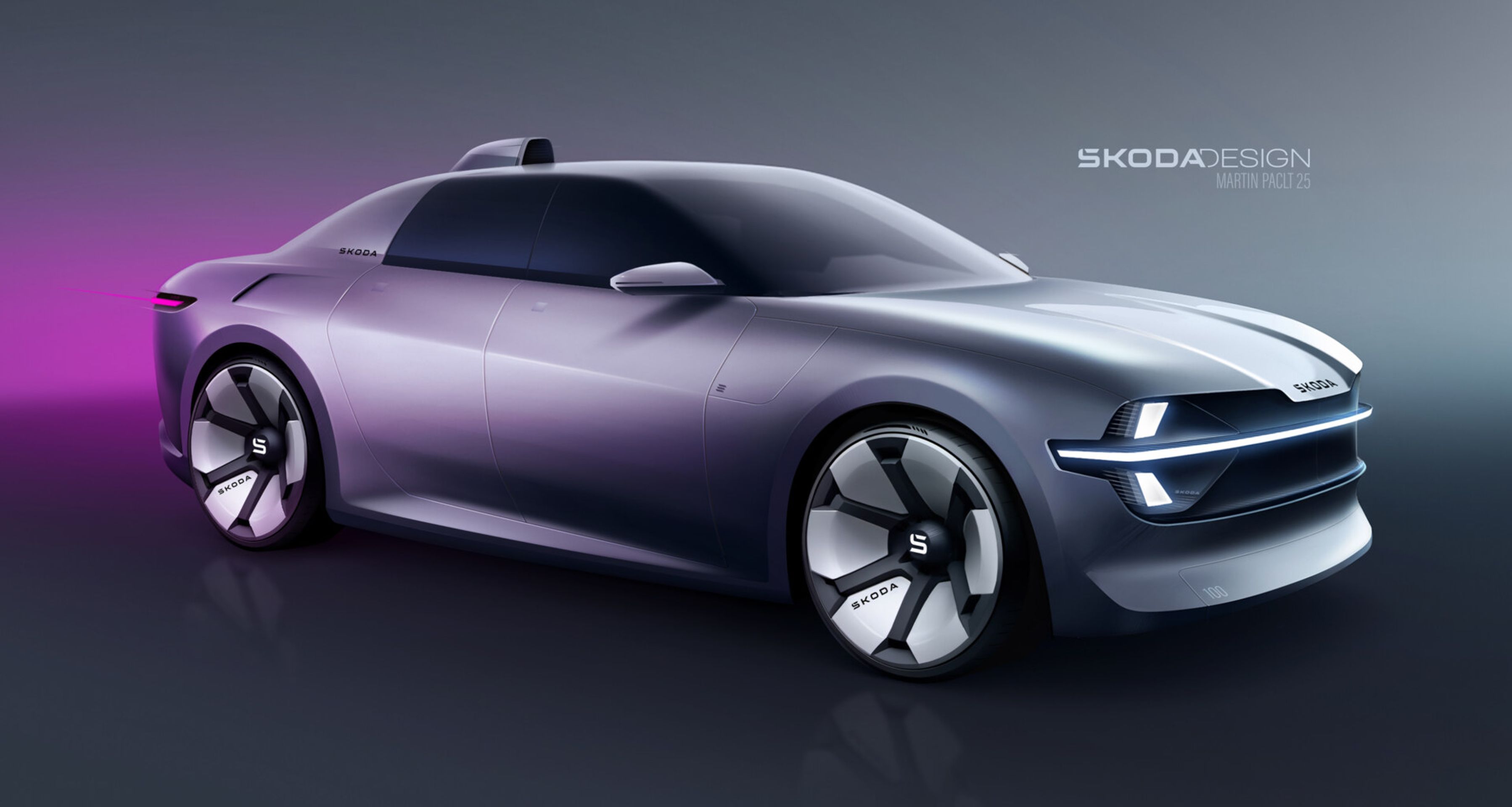 Designér Martin Paclt vytvořil moderní interpretaci legendární Škody 100 - Designér Martin Paclt vytvořil moderní interpretaci legendární Škody 100 (5/9)