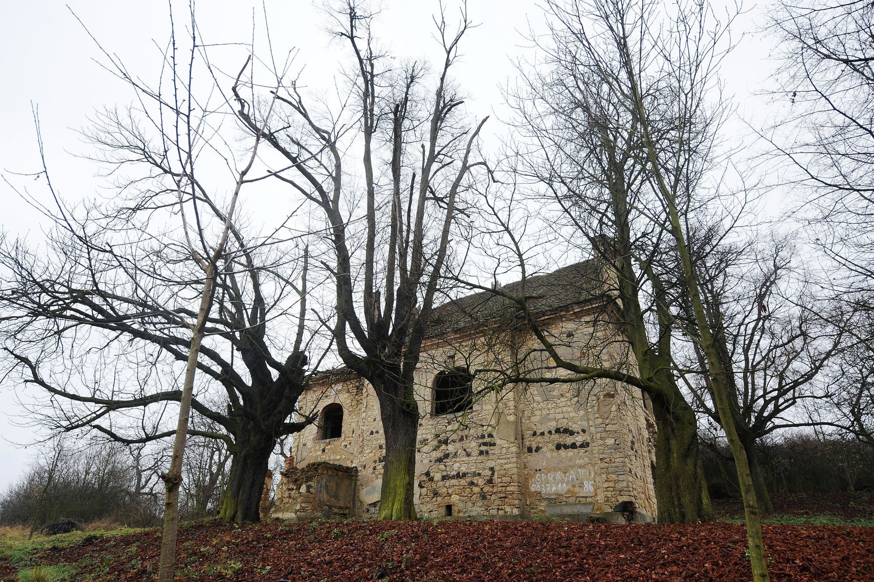Chátrající kostel u Libčevsi hlídá bezdomovec - 2 - GALERIE: Chátrající kostel u Libčevsi hlídá bezdomovec (3/22)