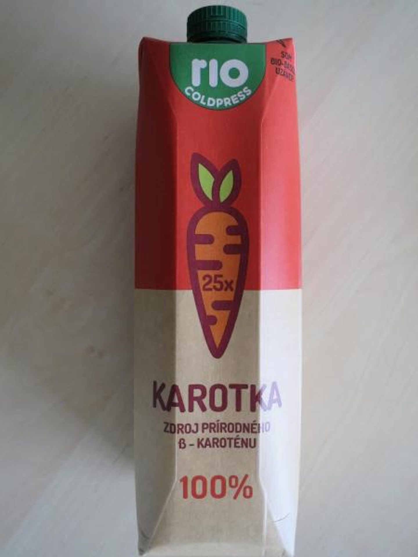 100% mrkvová šťáva lisovaná za studena, 1l - Závadné potraviny (7/8)