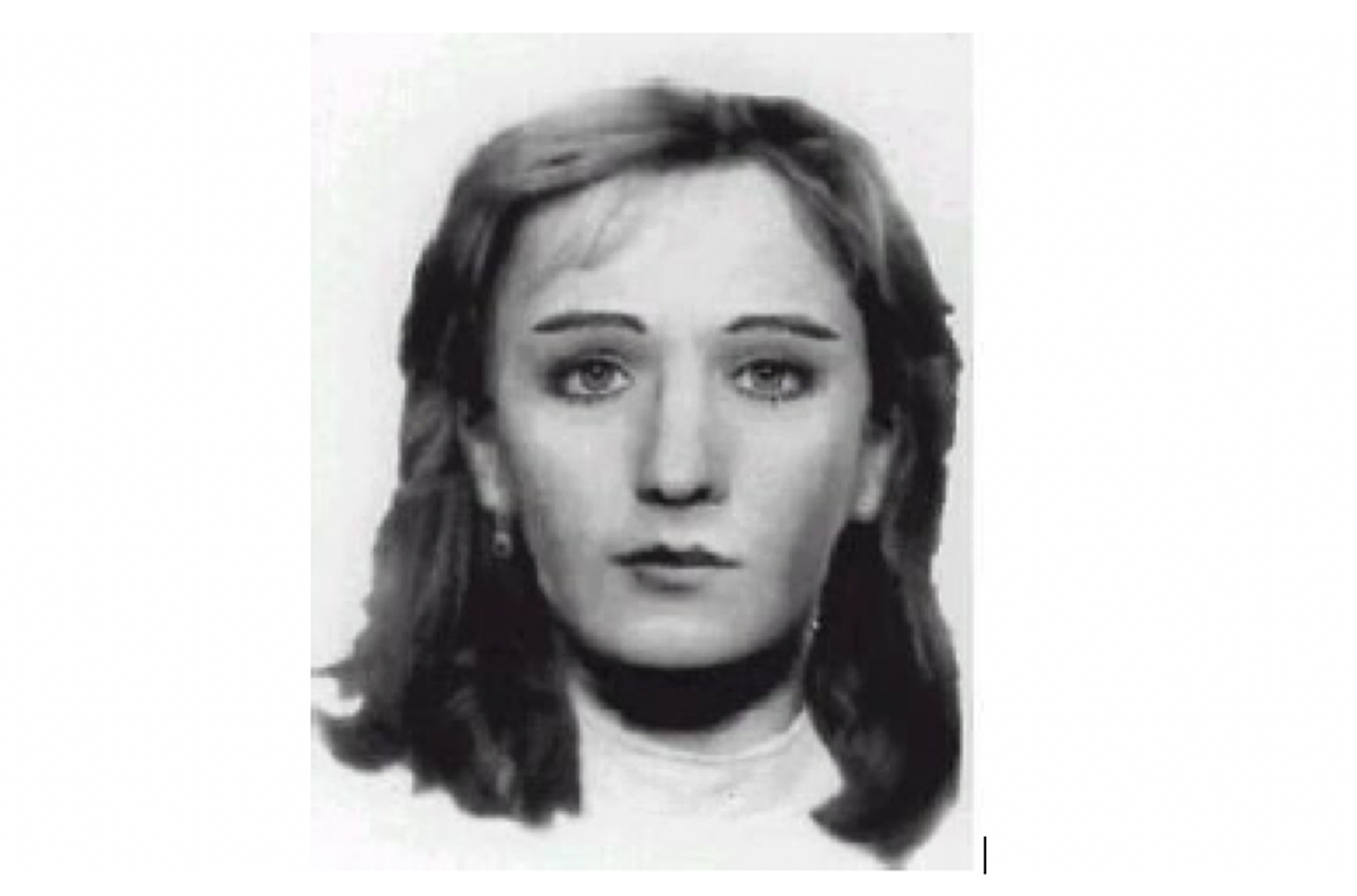Žena v koberci, 30. července 2002, Německo, rekonstrukce vzhledu - Policie hledá identitu 22 zavražděných žen (24/120)