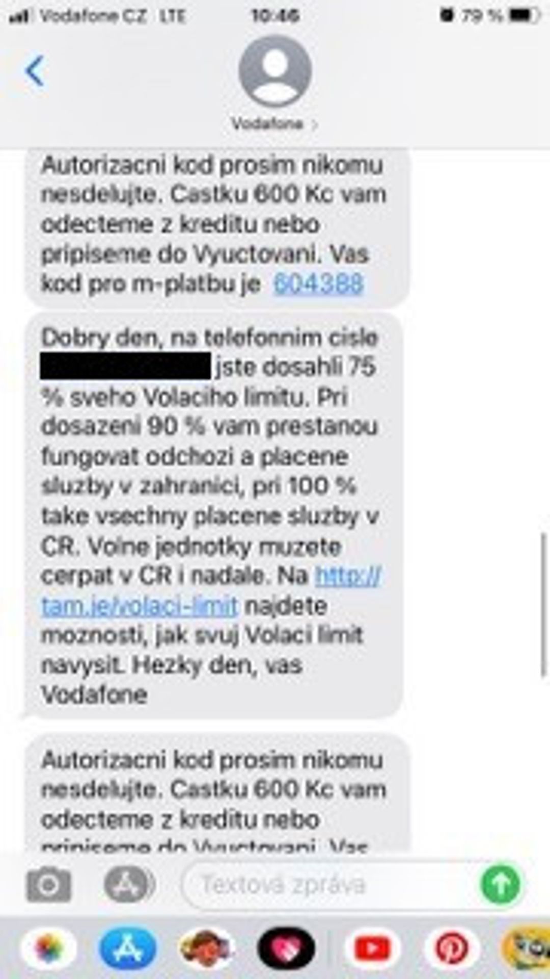 Nevyžádané mobilní služby - 4 - GALERIE: Ženě naúčtovali služby, které si neobjednala (5/8)