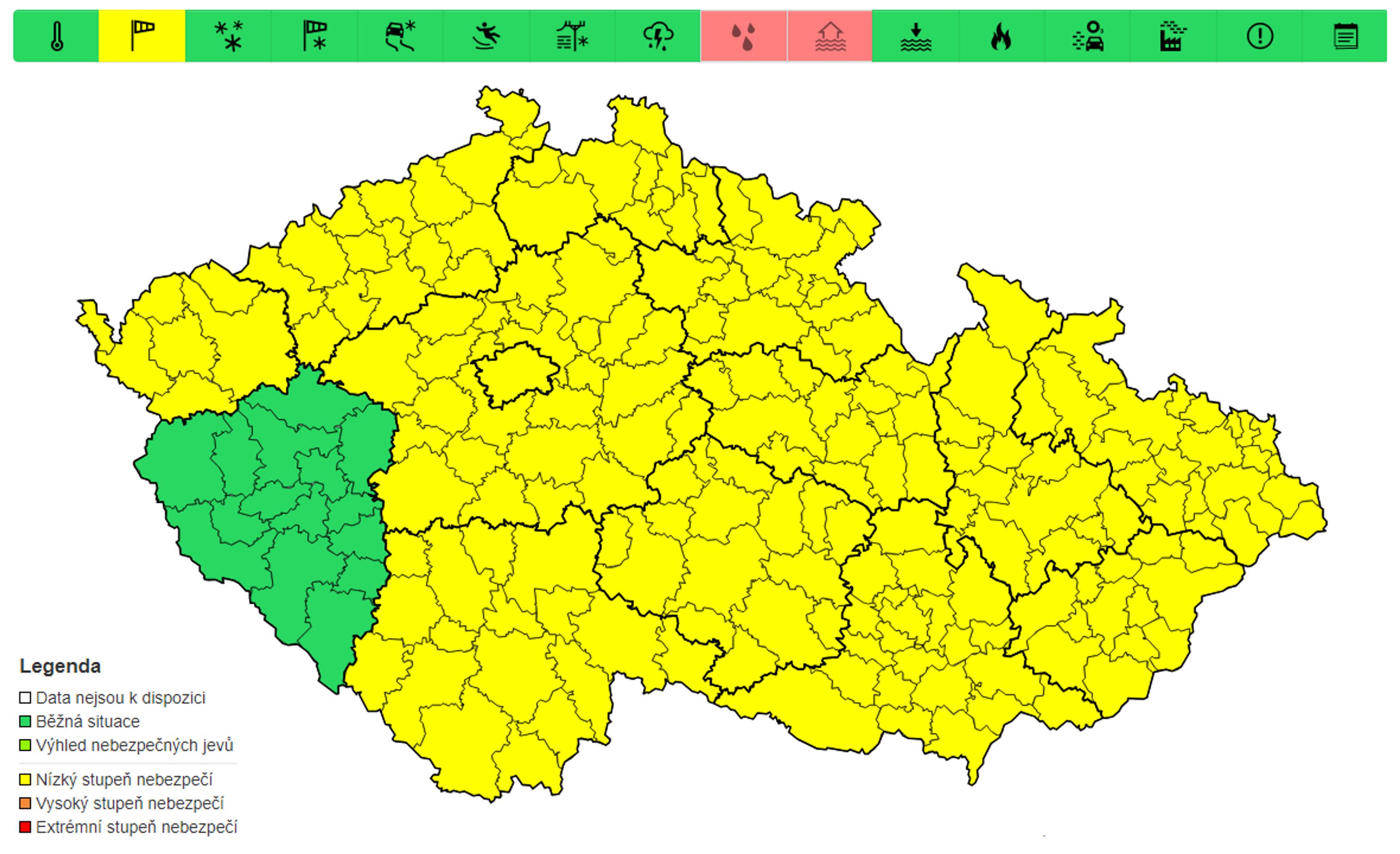Výstraha před silným větrem, 13. 9. a 14. 9. 2024 - Výstrahy na následující dny (4/4)