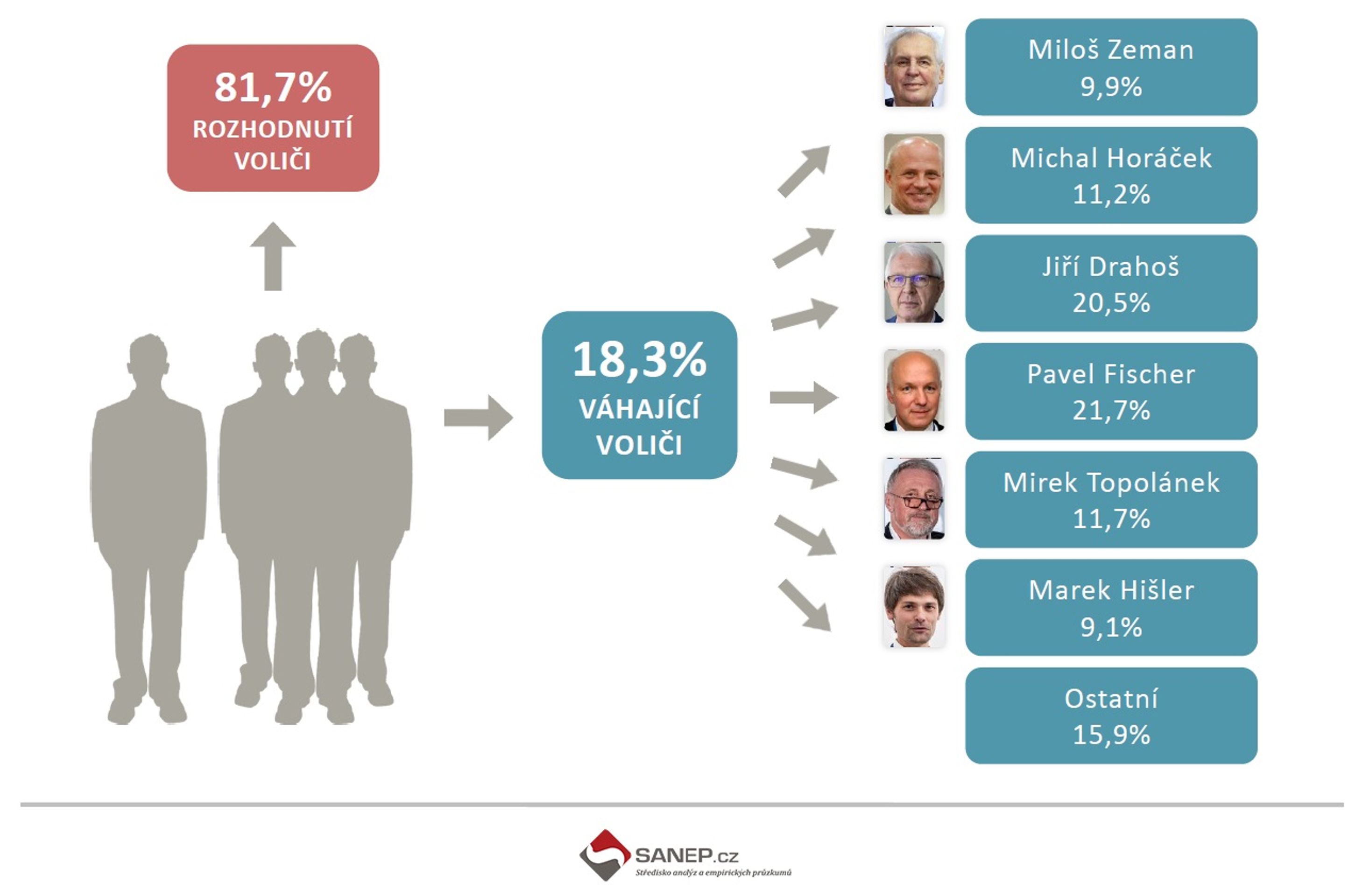 Rozhodnutí a váhající voliči - GALERIE: Volební průzkum pro první kolo prezidentských voleb (3/3)