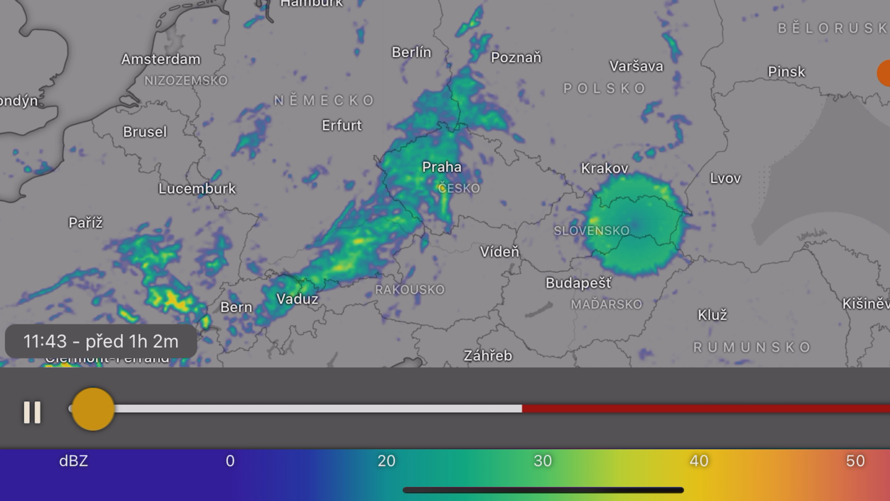 Úkaz na meteorologickém radaru – 5 - Úkaz na meteorologickém radaru (6/10)