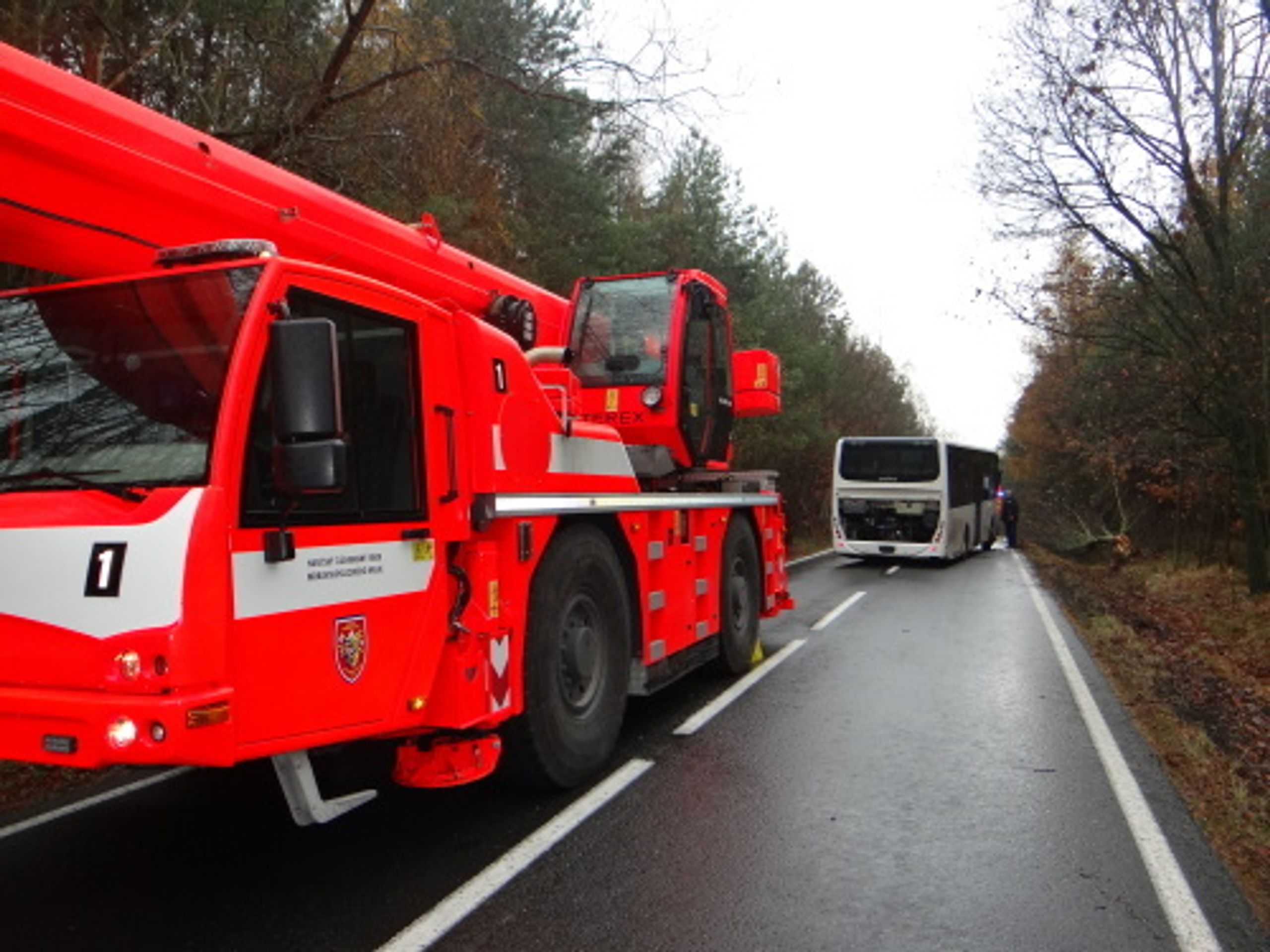 Autobus v příkopu na Opavsku vyprošťovali hasiči - 14 - GALERIE: Autobus na Opavsku vyprošťovali z příkopu hasiči (7/20)