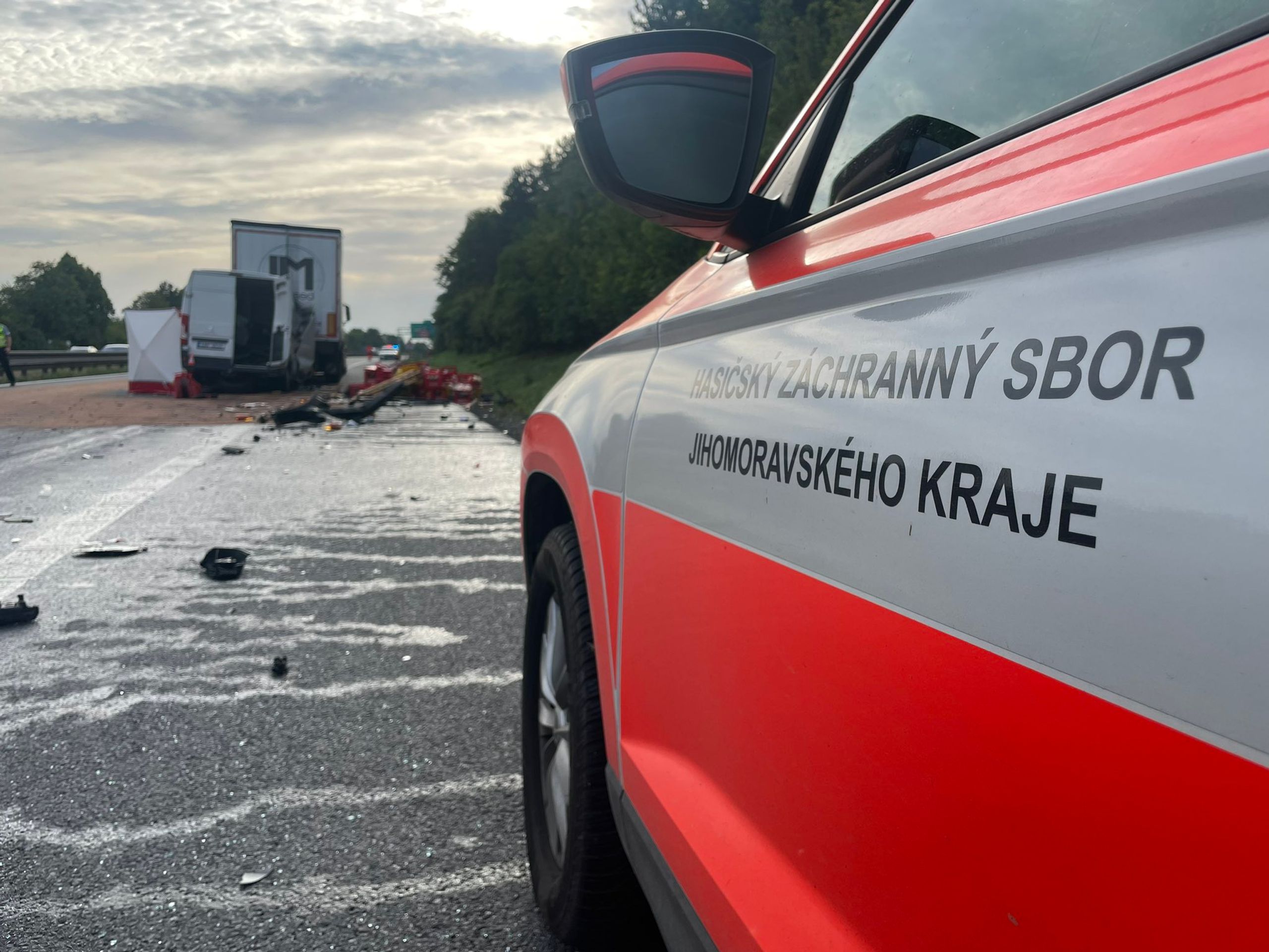 Nehoda na D1 v Brně (25. 8. 2023) - Nehoda na D1 v Brně (25. 8. 2023) (5/10)