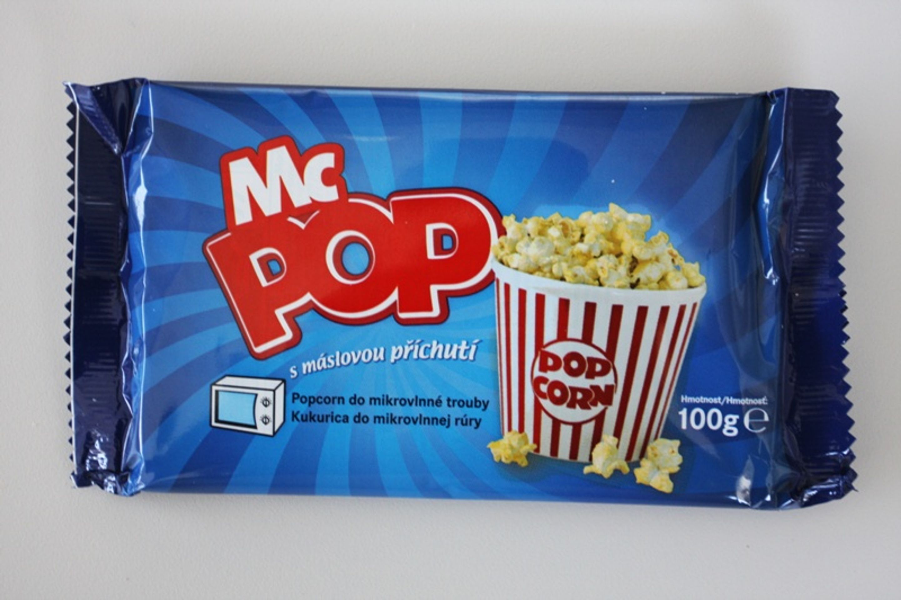 2. - 3. místo: McPop: Popcorn do mikrovlnné trouby s máslovou příchutí - GALERIE: Test popcornů s máslovou příchutí (3/16)