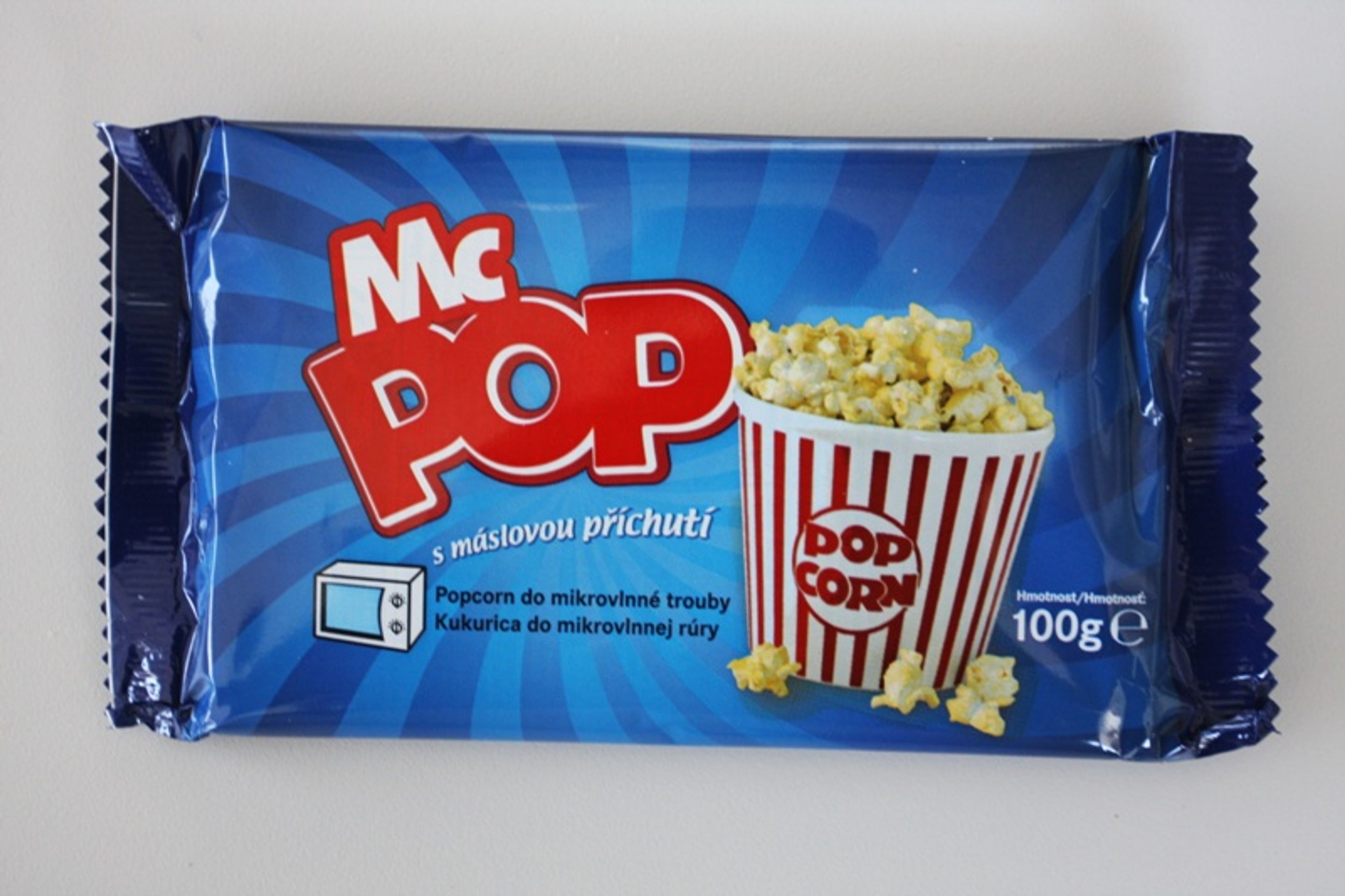 2. - 3. místo: McPop: Popcorn do mikrovlnné trouby s máslovou příchutí - GALERIE: Test popcornů s máslovou příchutí (3/16)