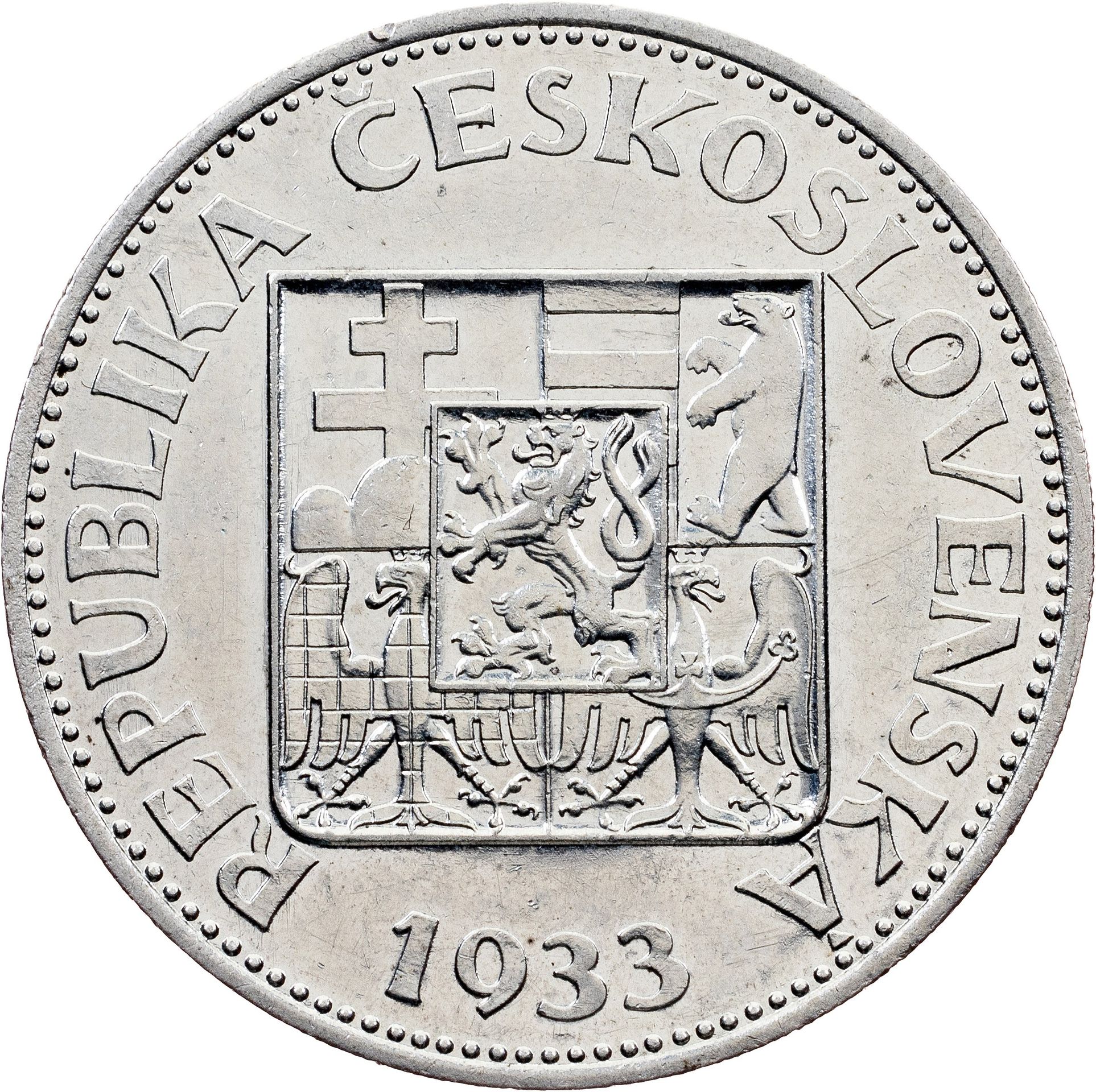 ČSR, 10 Kč 1933, vyvolávací cena 72 000 Kč (2) - Aukce mincí (15/23)