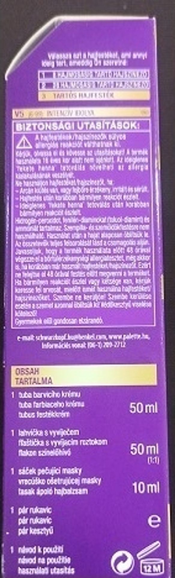 Schwarzkopf, Palette, INTENSIVE COLOR CREME - Nebezpečná kosmetika (8/18)