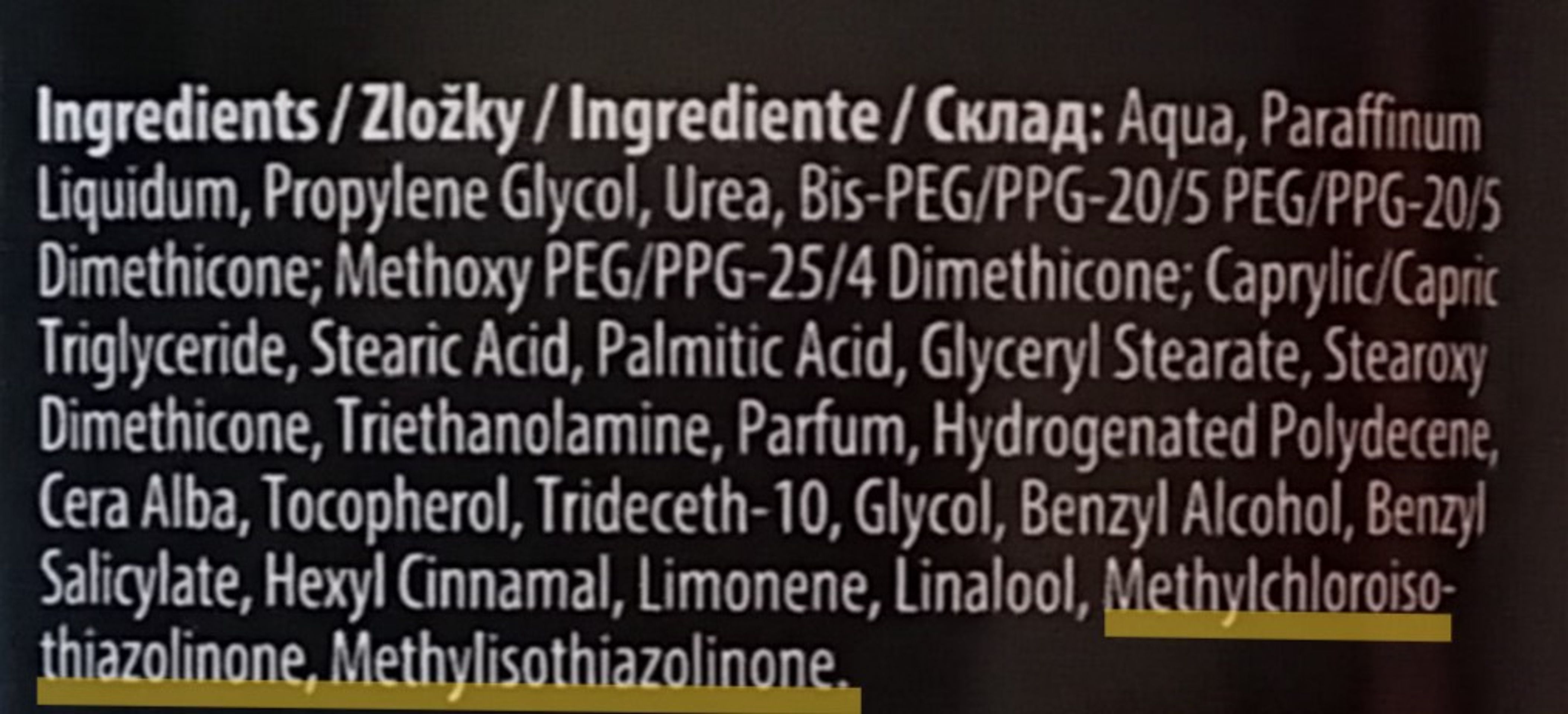 ISOLDA – Gold body lotion - Nebezpečná kosmetika (17/22)