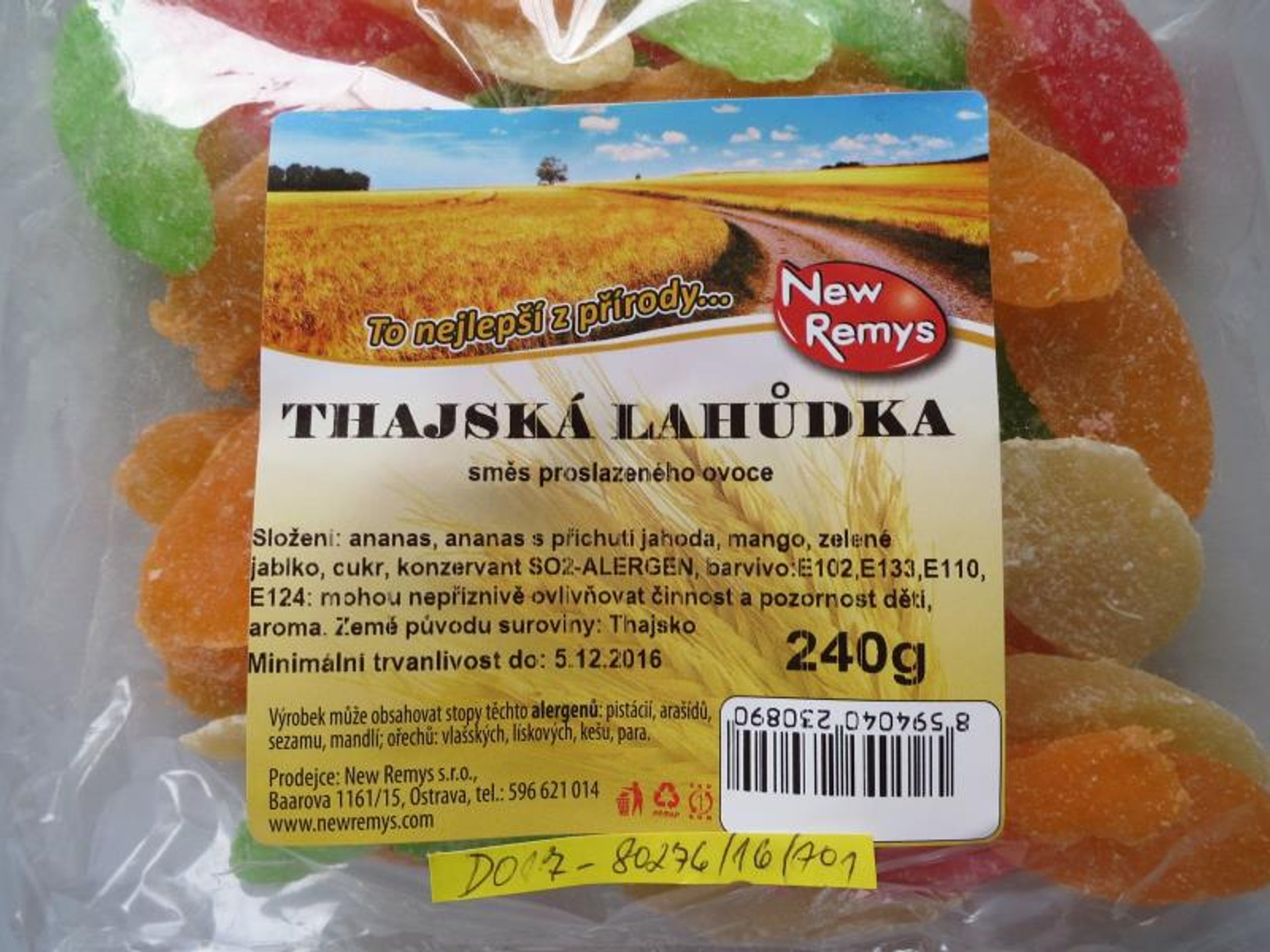 Kandované ovoce - Thajská lahůdka - GALERIE: Kandované ovoce se špatným složením (3/3)