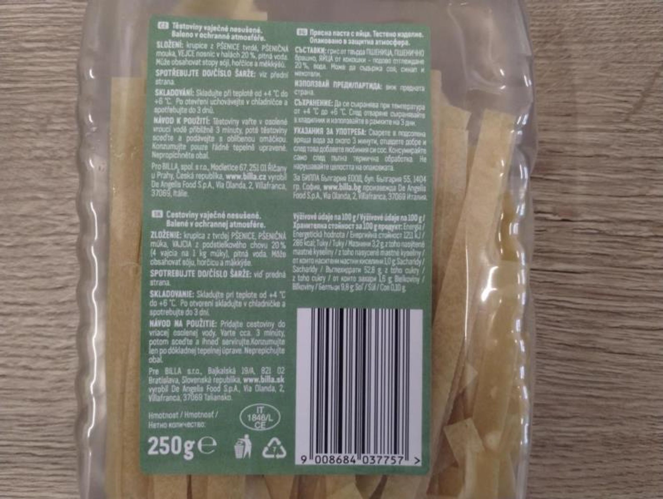 BILLA READY TAGLIATELLE - BILLA READY TAGLIATELLE (2/3)