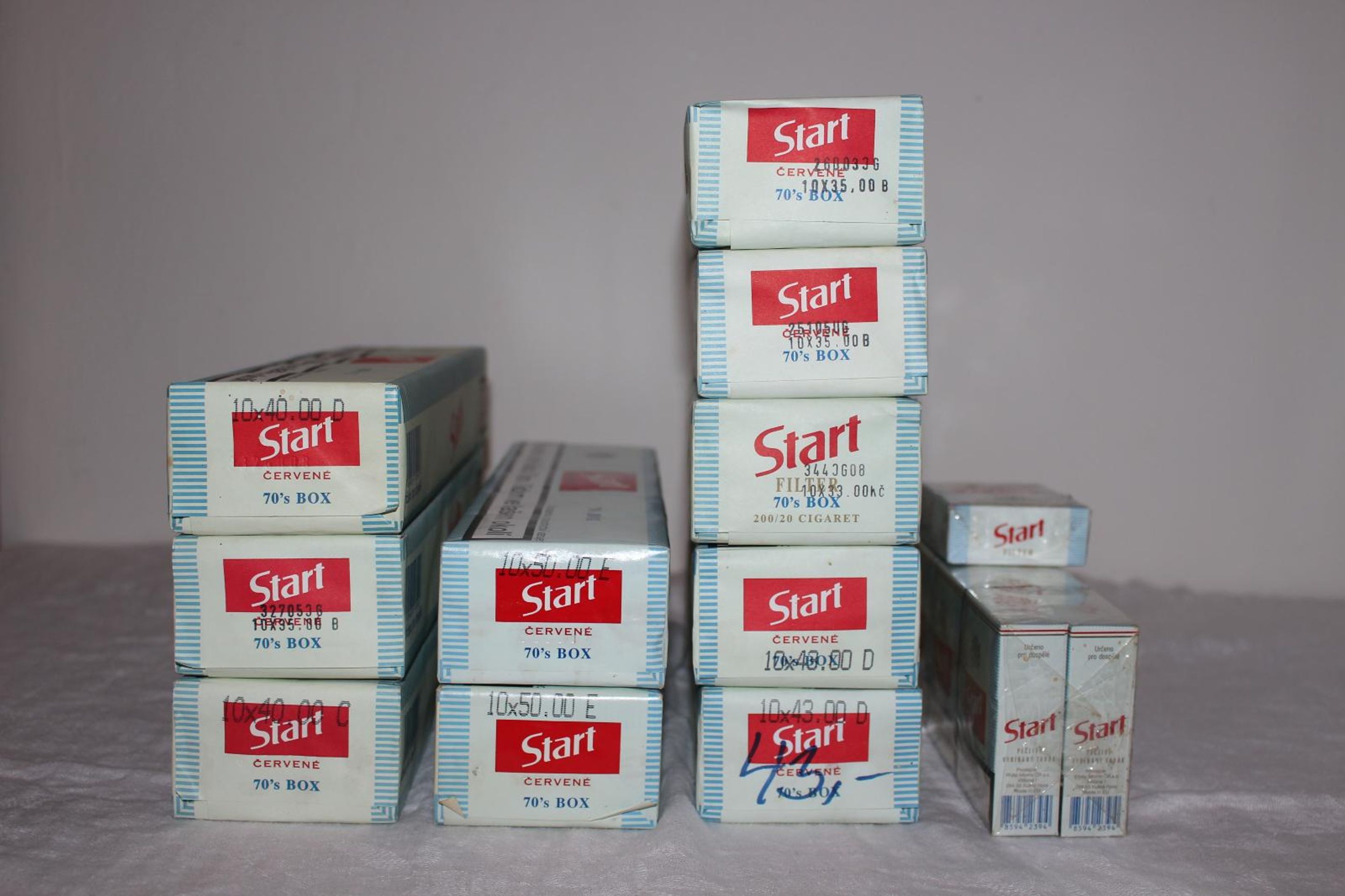 Cigarety Start, 16 200 Kč - Předměty vydražené na Aukru (26/38)