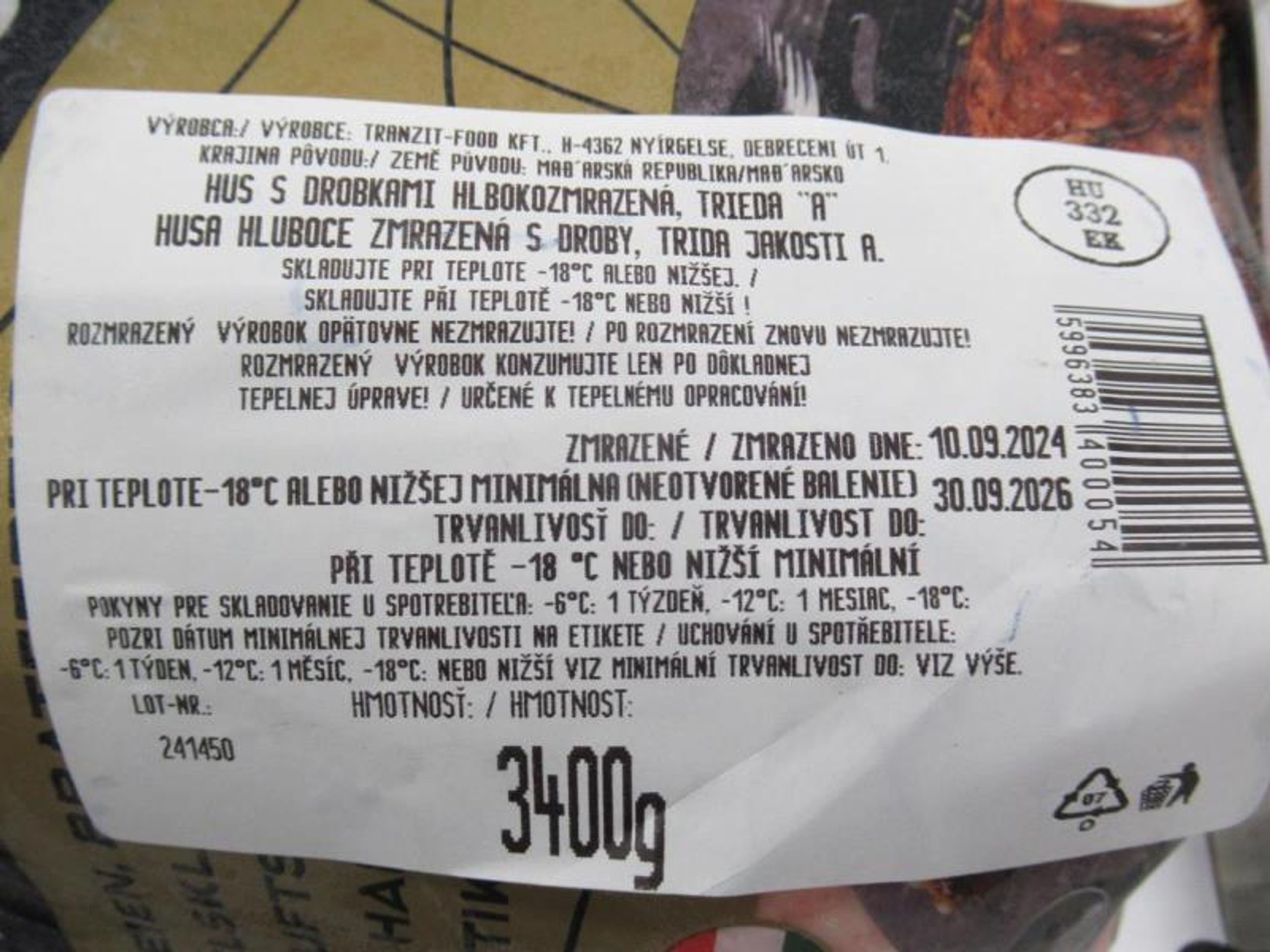 Závadná mražená husa - Závadná mražená husa (3/3)