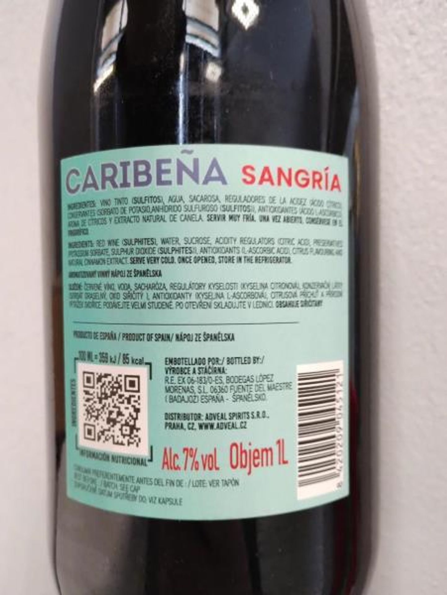Caribeña Sangría, aromatizovaný vinný nápoj ze Španělska, alk. 7 % obj (4) - Závadná vína (16/17)