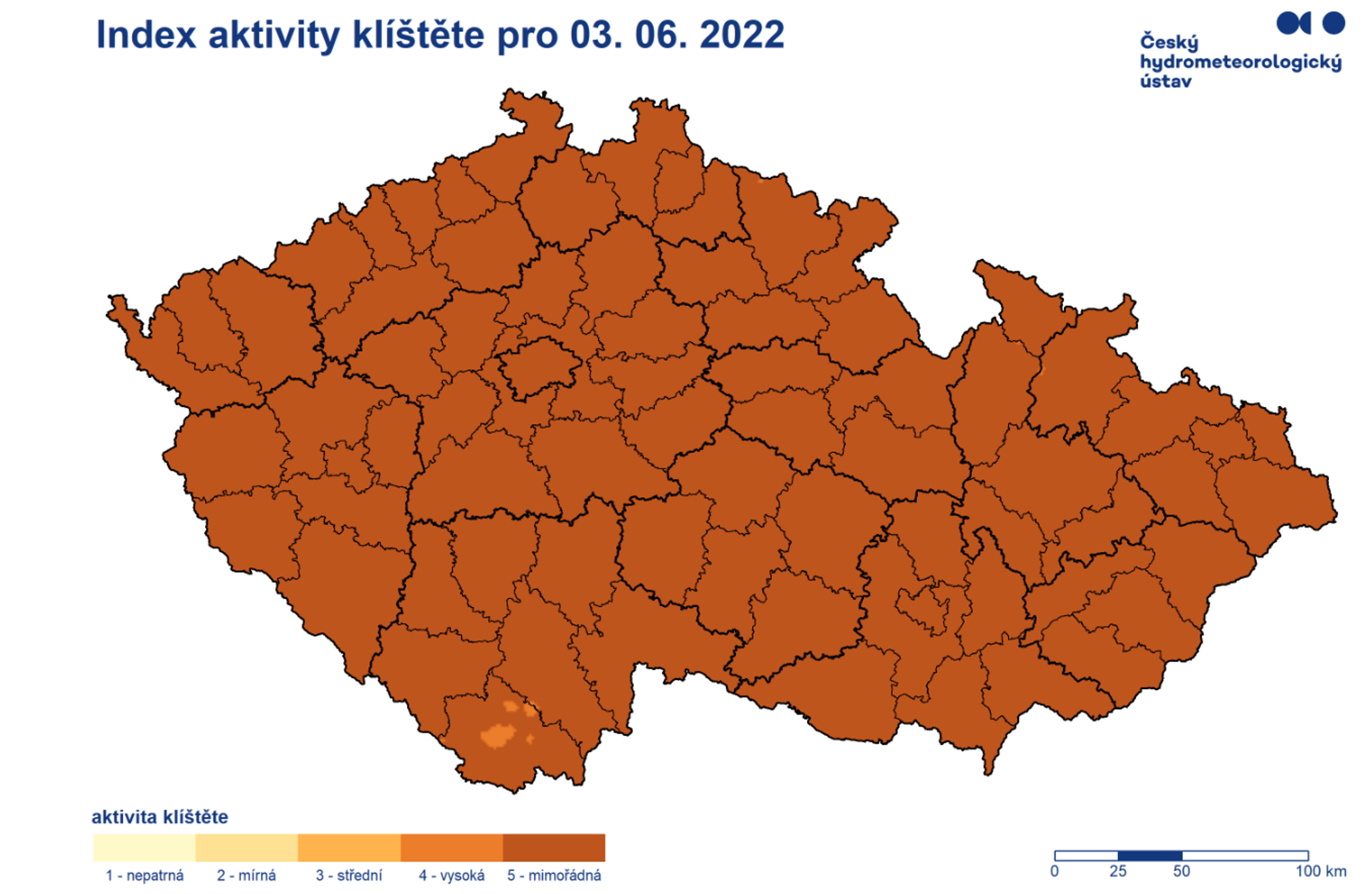 Výstraha 2 - Výstraha na vysoký výskyt klíšťat (3/3)