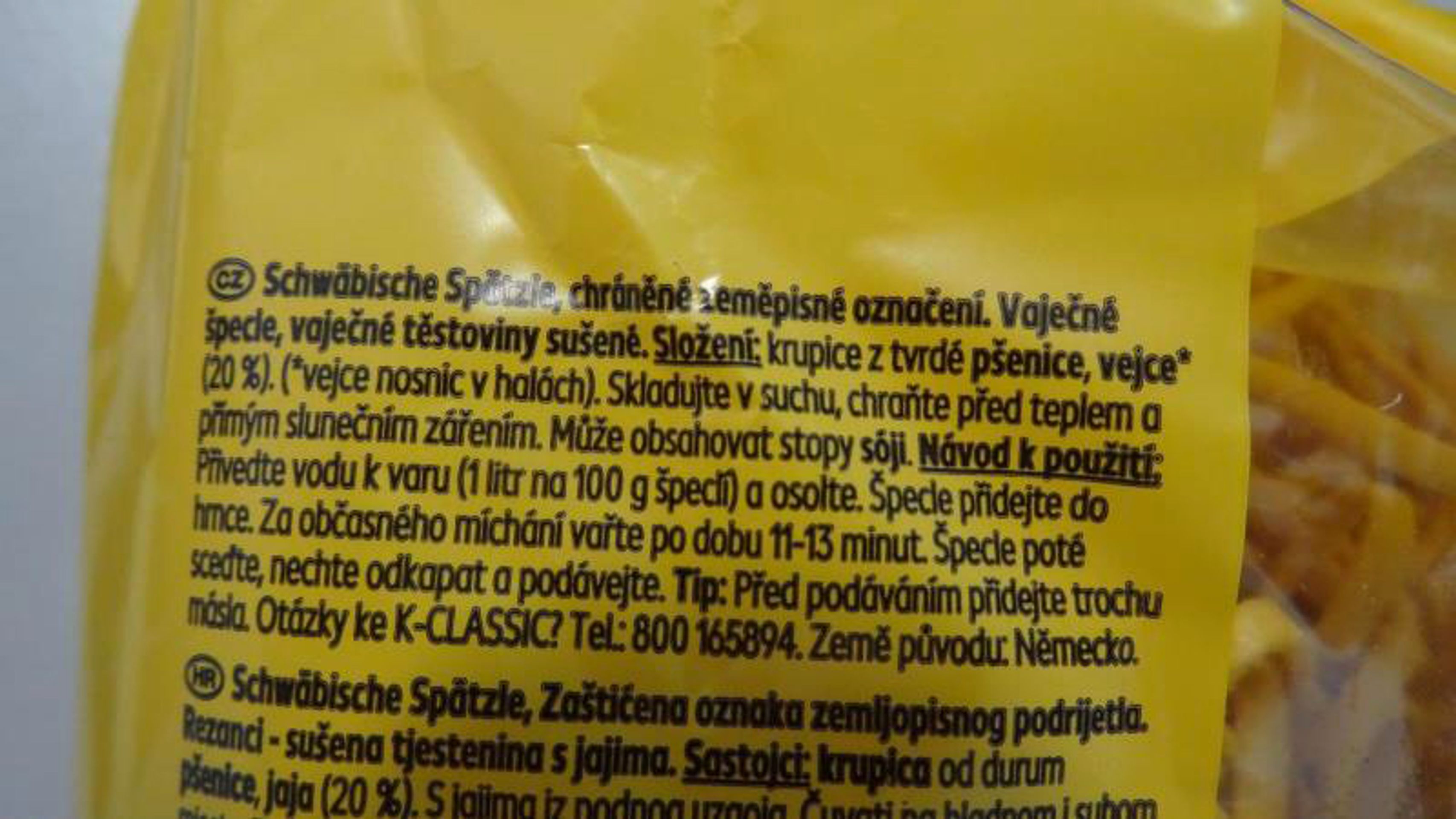 Těstoviny (4) - Těstoviny odebrané z prodeje (4/4)