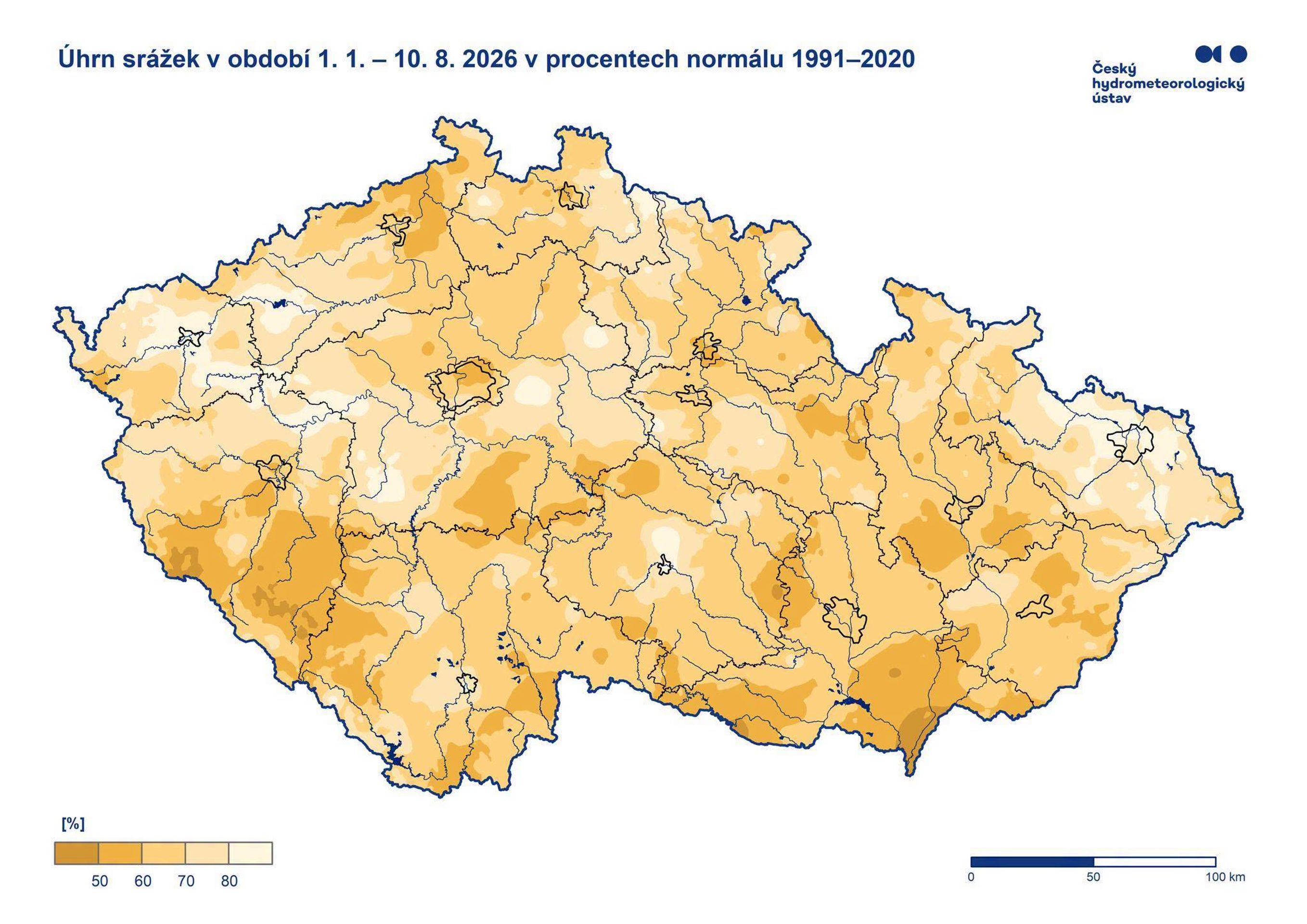 Srážková mapa Česka - Srážková mapa Česka (2/3)