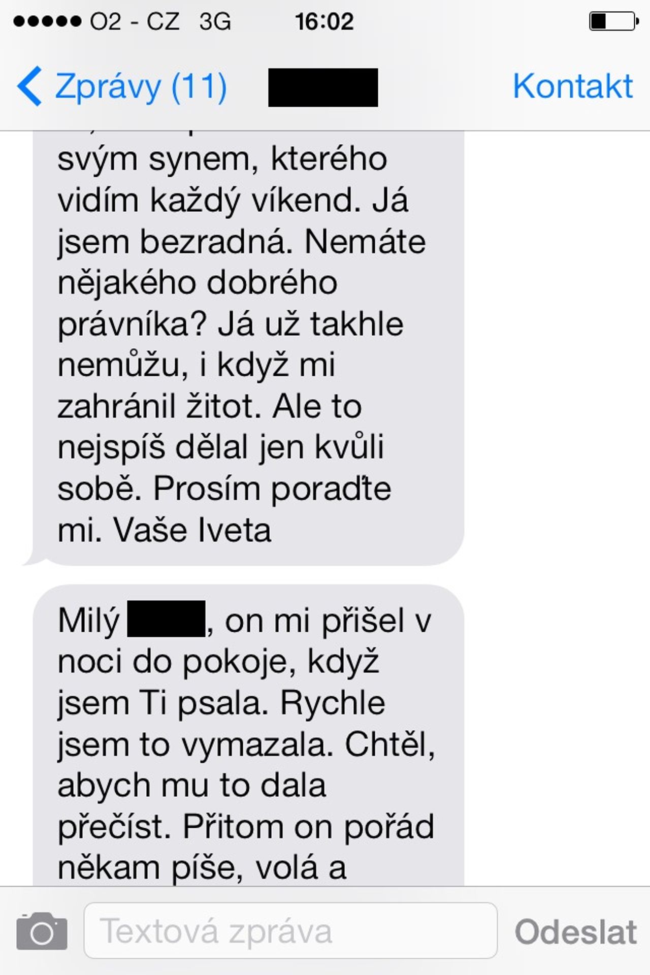 GALERIE: Zoufalé SMS Ivety Bartošové přátelům - 7 - GALERIE: Zoufalé SMS Ivety Bartošové přátelům (1/8)