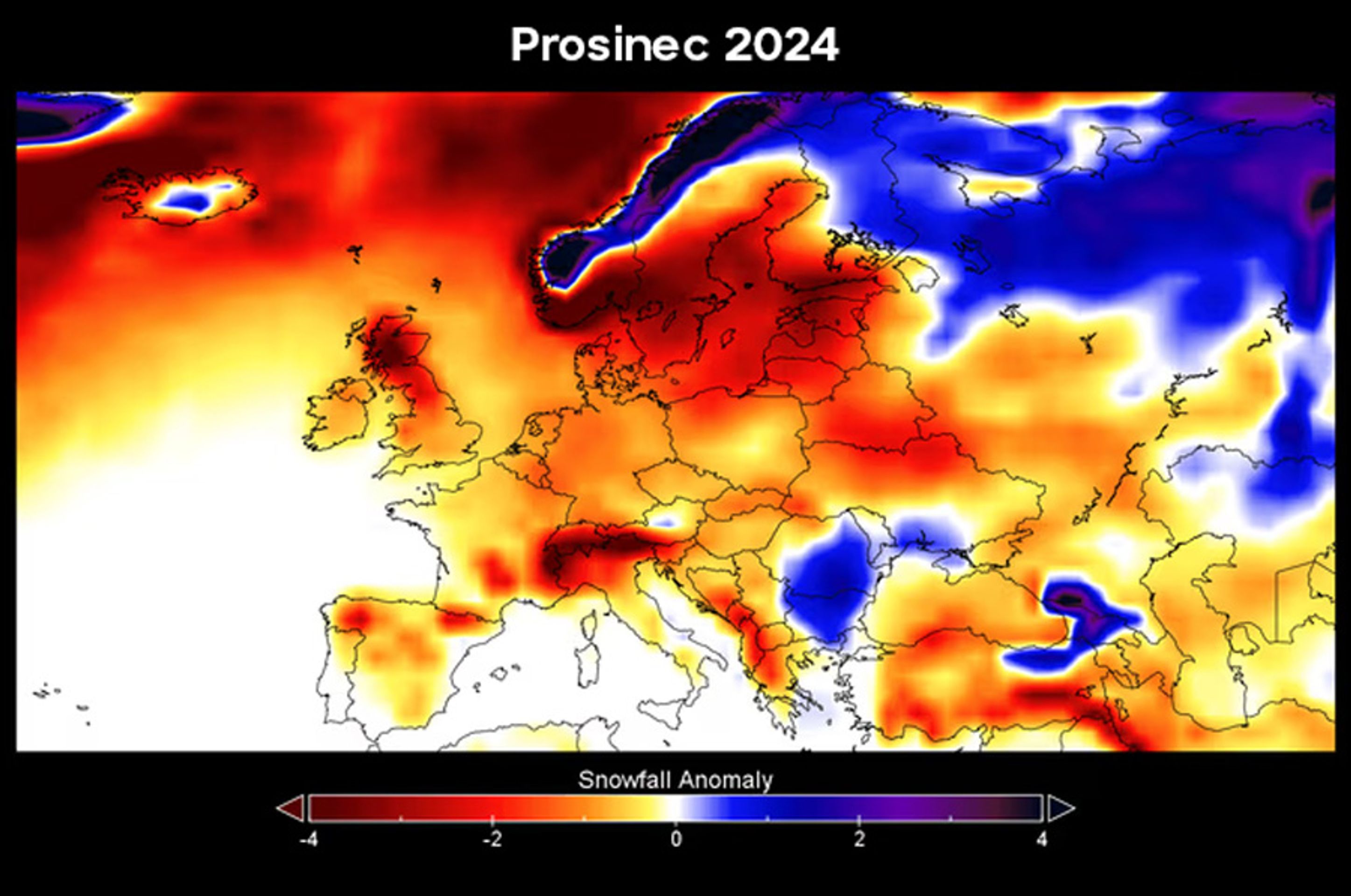 Předpověď sněhových srážek - prosince 2024 - Předpověď sněhových srážek na zimu 2024/2025 (1/3)