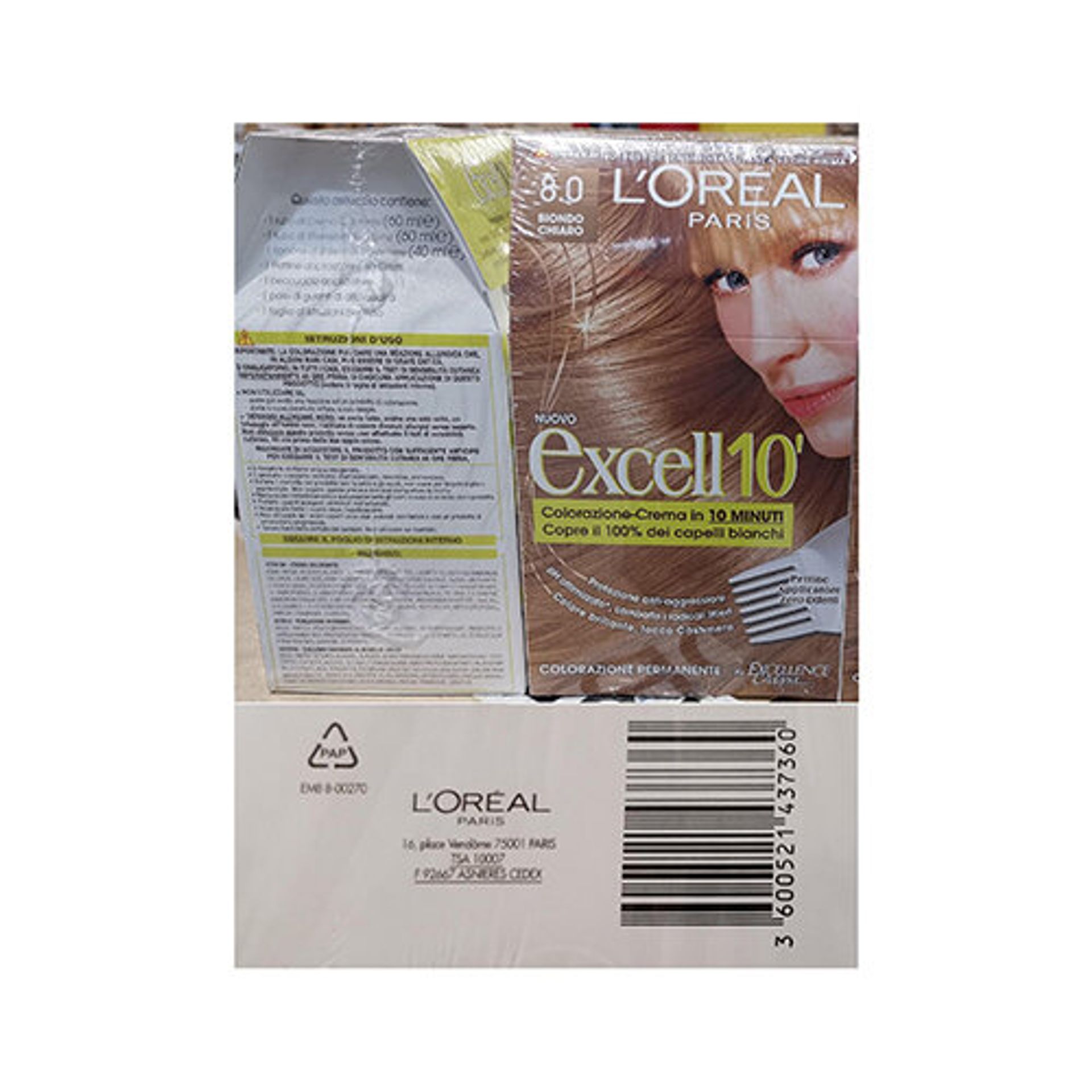 Barva na vlasy L'OREAL PARIS „Excell 10 - Biondo chiaro 8.0“ - Zdraví nebezpečná kosmetika (14/20)