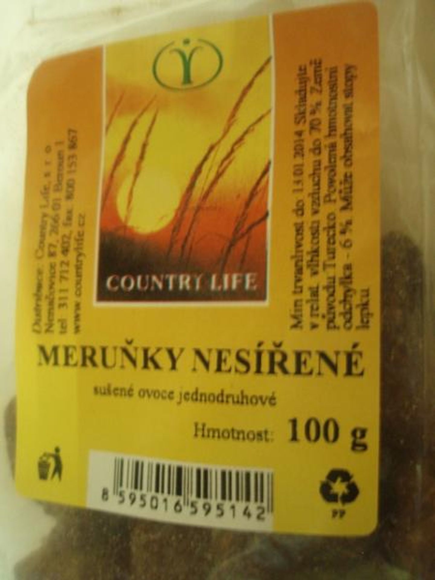 Meruňky nesířené Country Life 100 g - GALERIE: Nebezpečné "Potraviny na pranýři" (6/13)