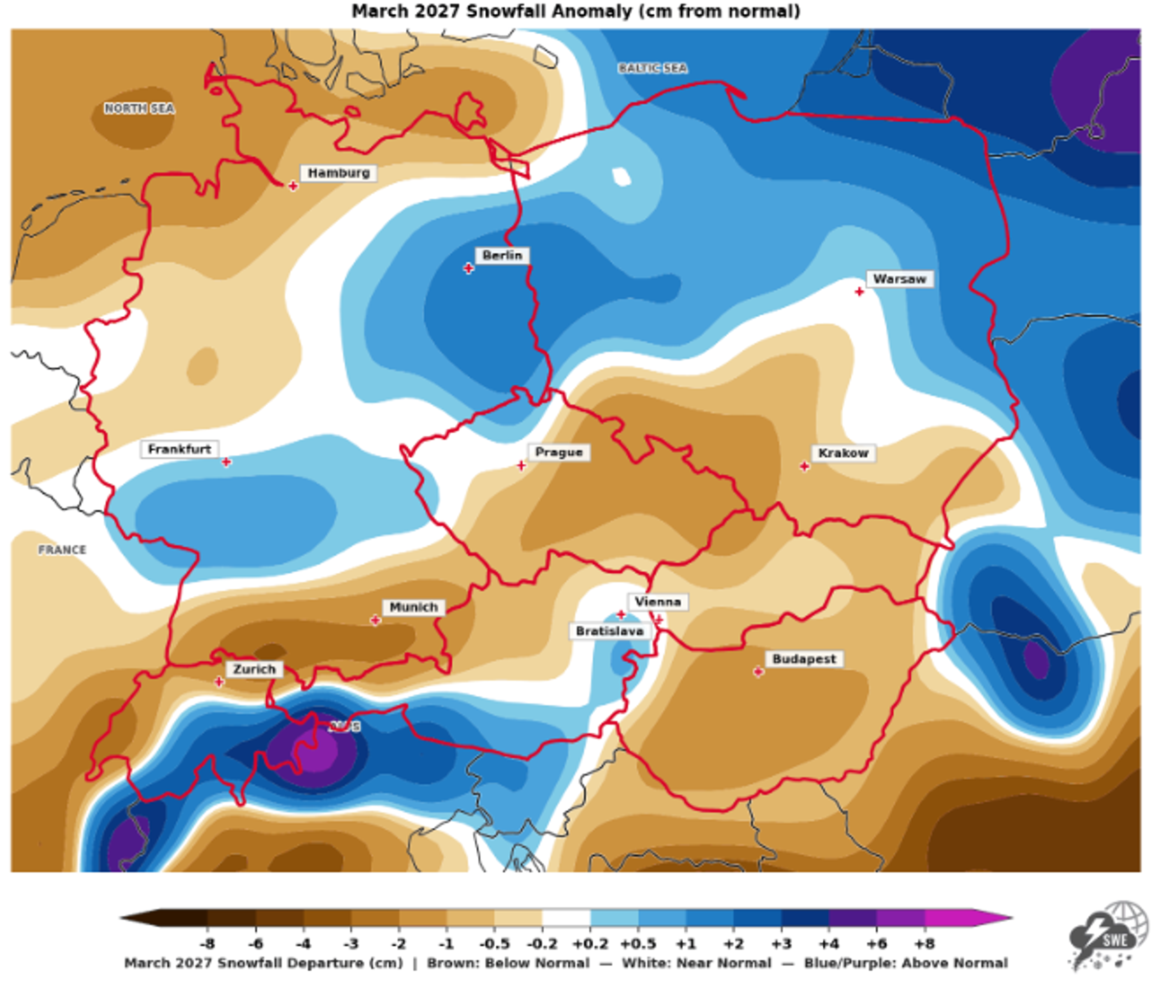 Model počasí pro zimní měsíce - Model sněžení na zimní měsíce – Severe Weather (1/4)