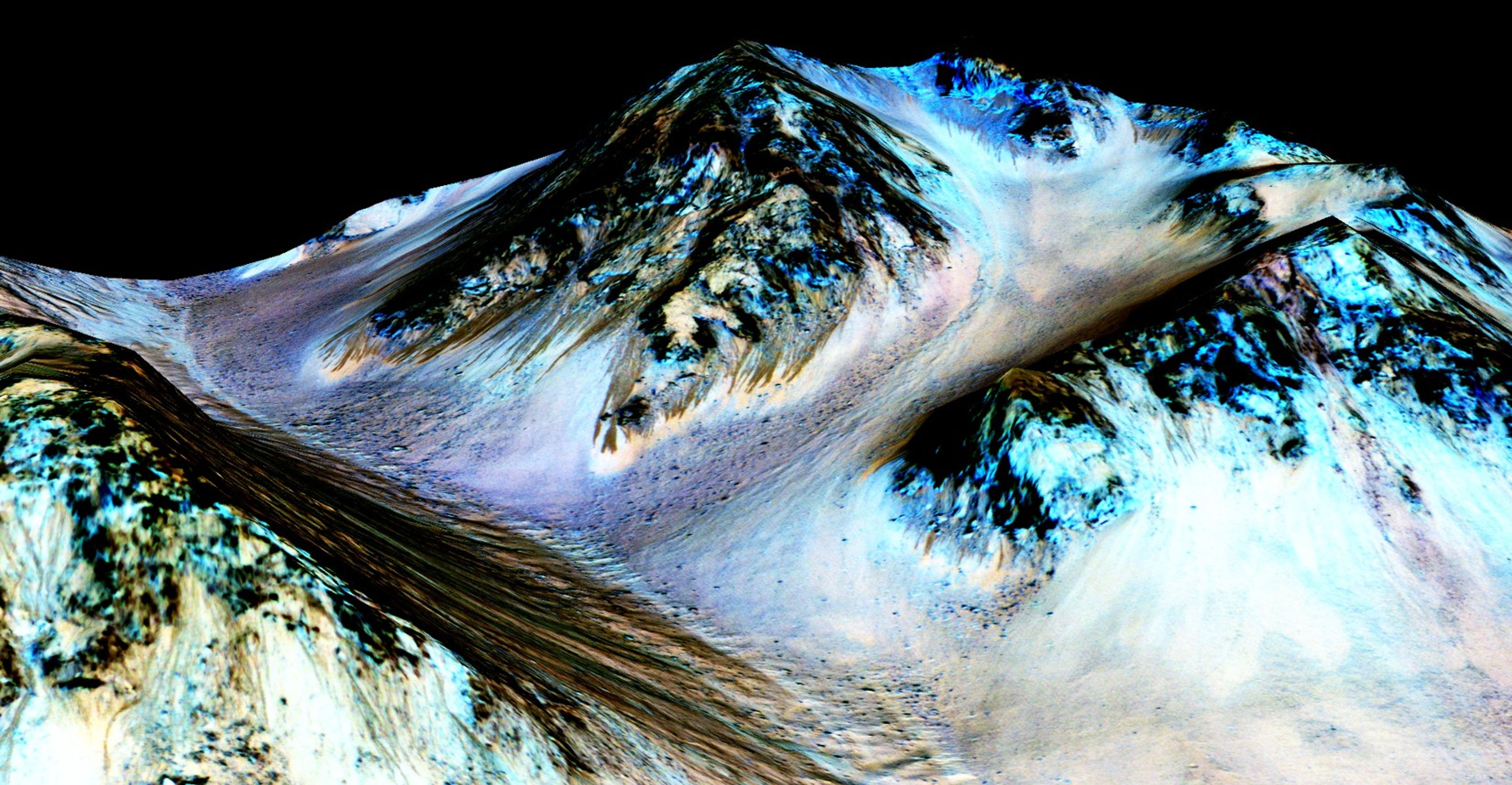 NASA a objev tekoucí vody na Marsu - 1 - GALERIE: Objev tekoucí vody na Marsu (2/3)