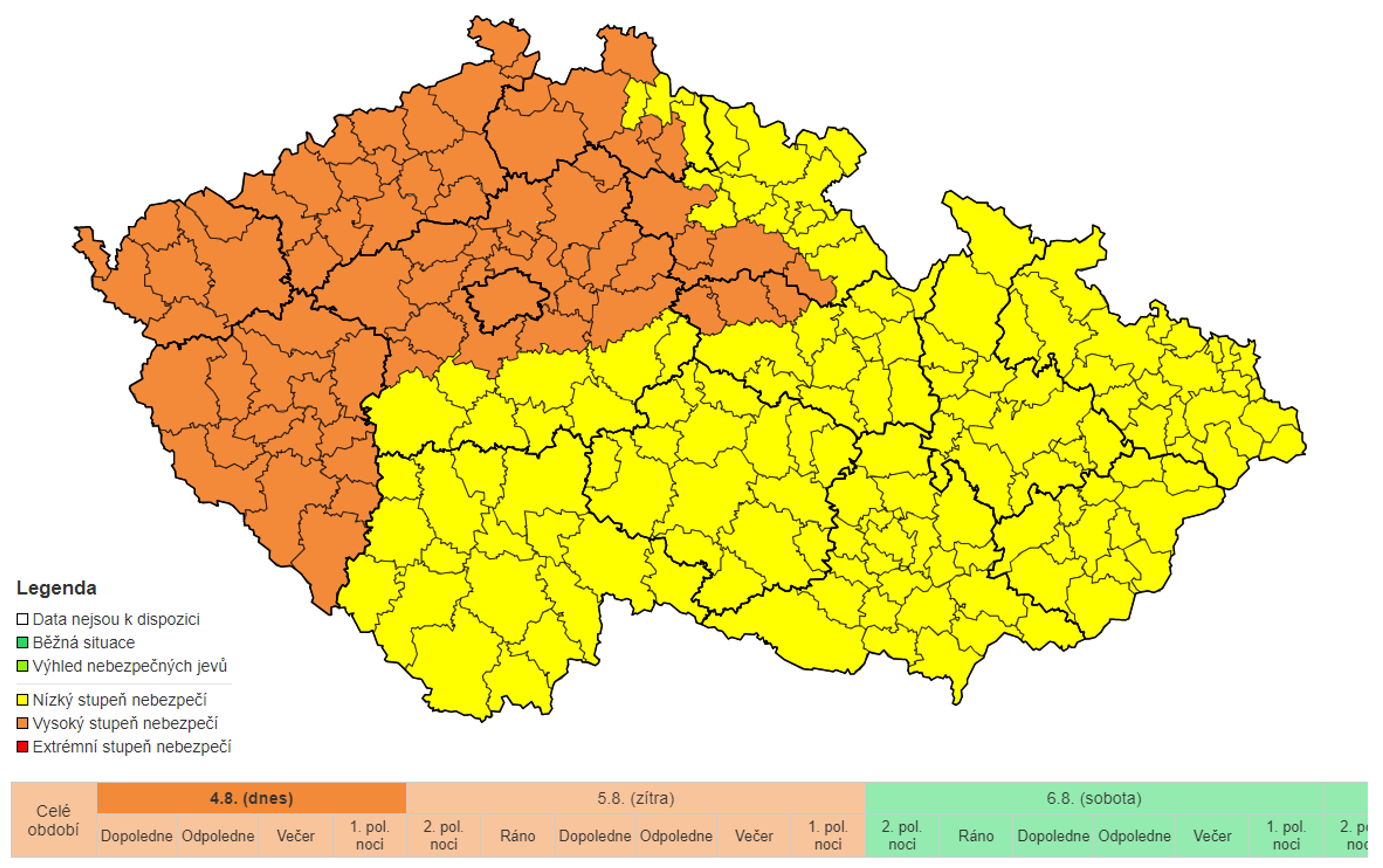 Výstraha ČHMÚ - Výstraha ČHMÚ (2/3)