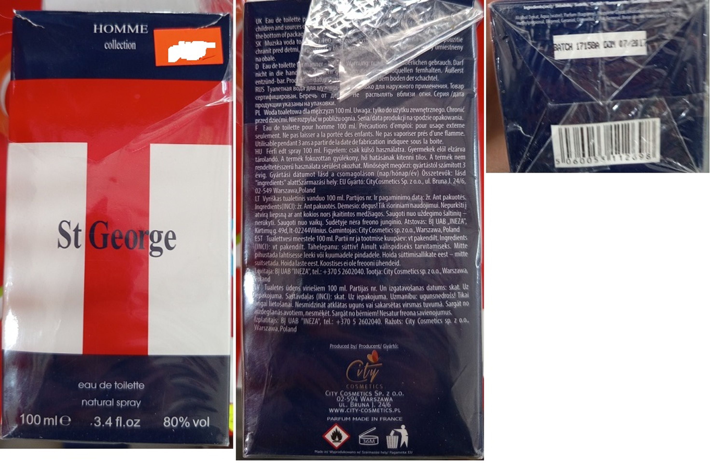 Toaletní voda HOMME collection St George - Zdraví nebezpečná kosmetika (2/4)