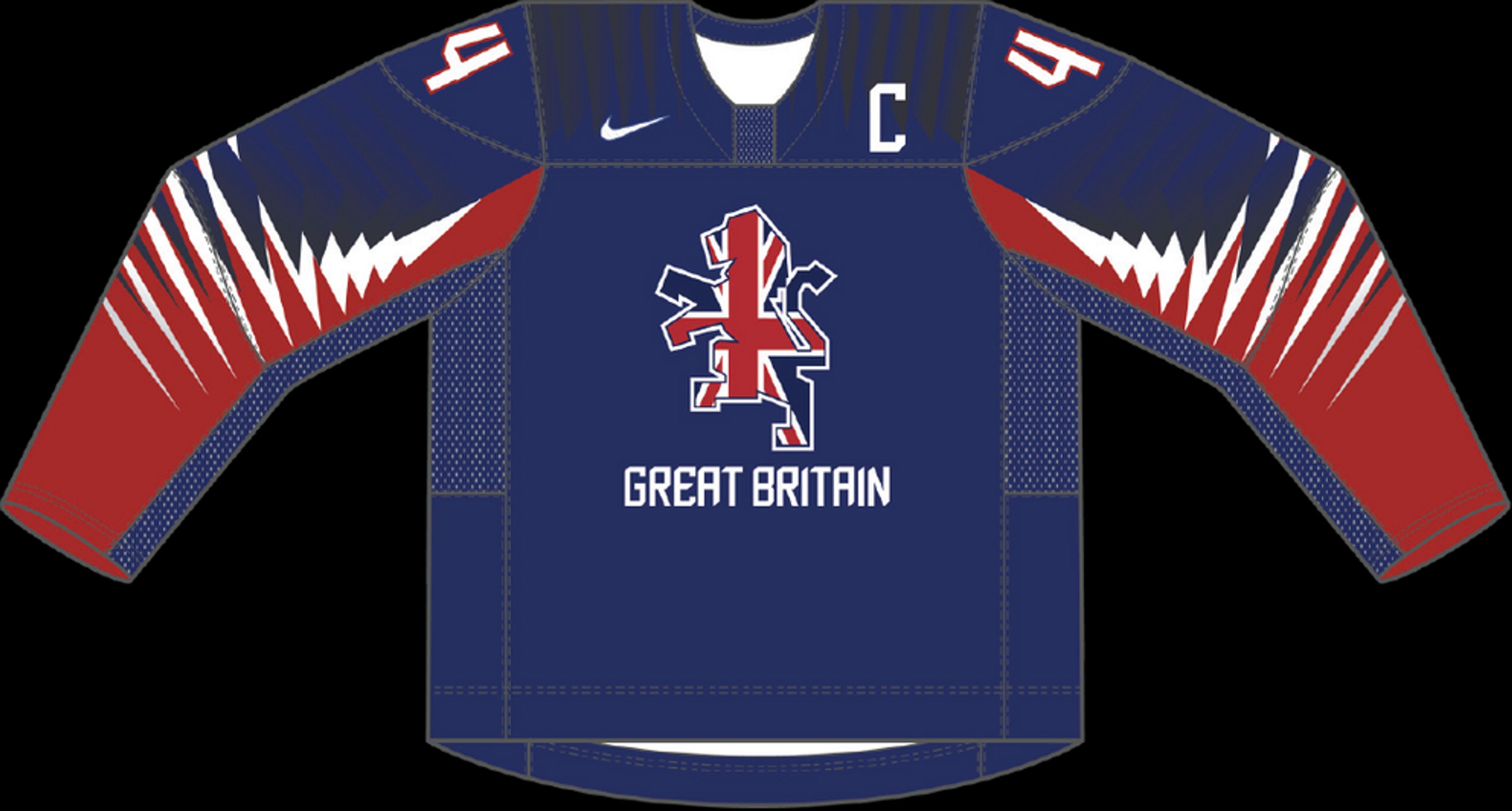 Venkovní dres Velké Británie - GALERIE: Dresy týmů na mistrovství světa v ledním hokeji (32/32)