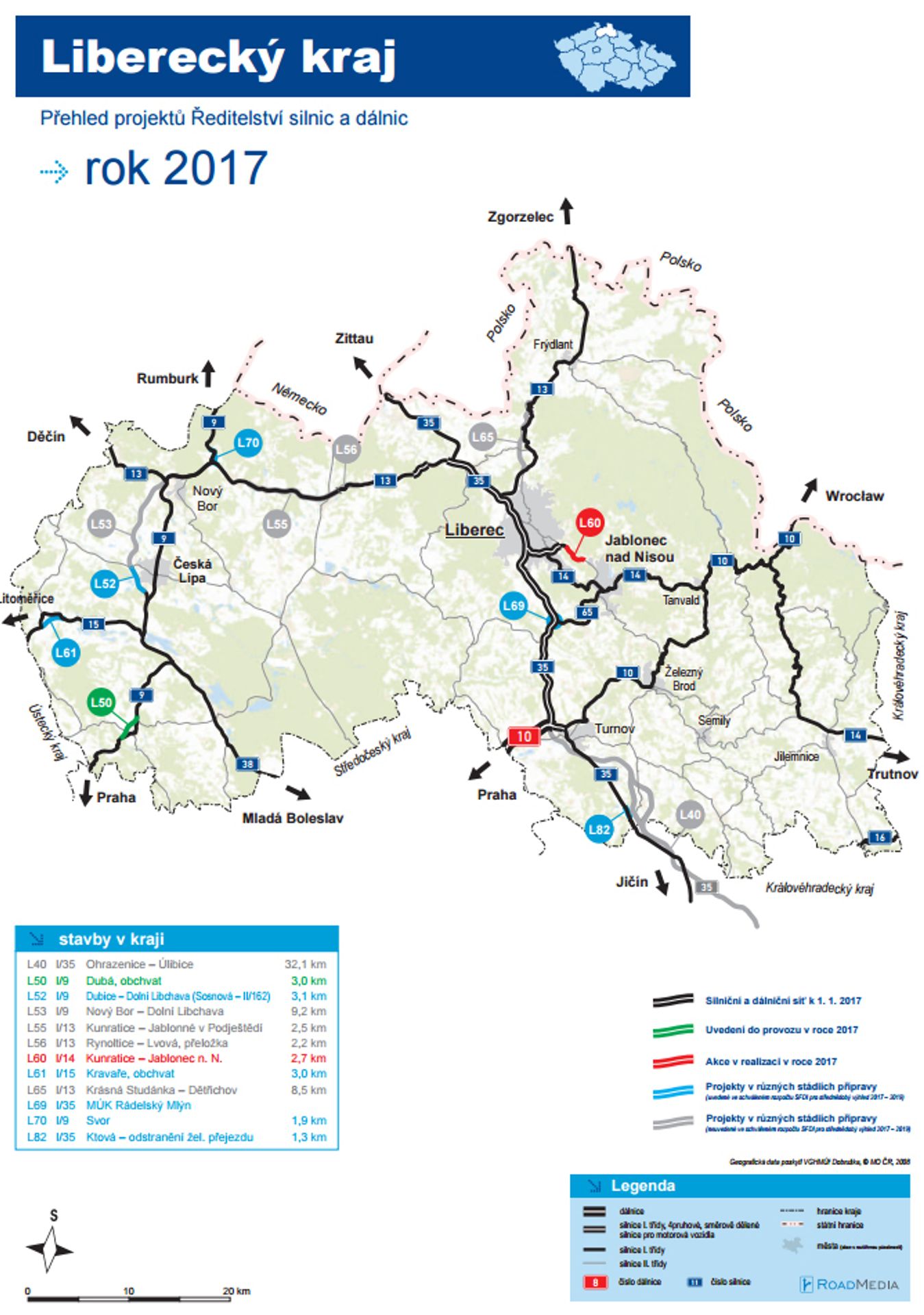 Výstavba silnic - Liberecký kraj - GALERIE: Výstavba silnic v roce 2017 (6/13)